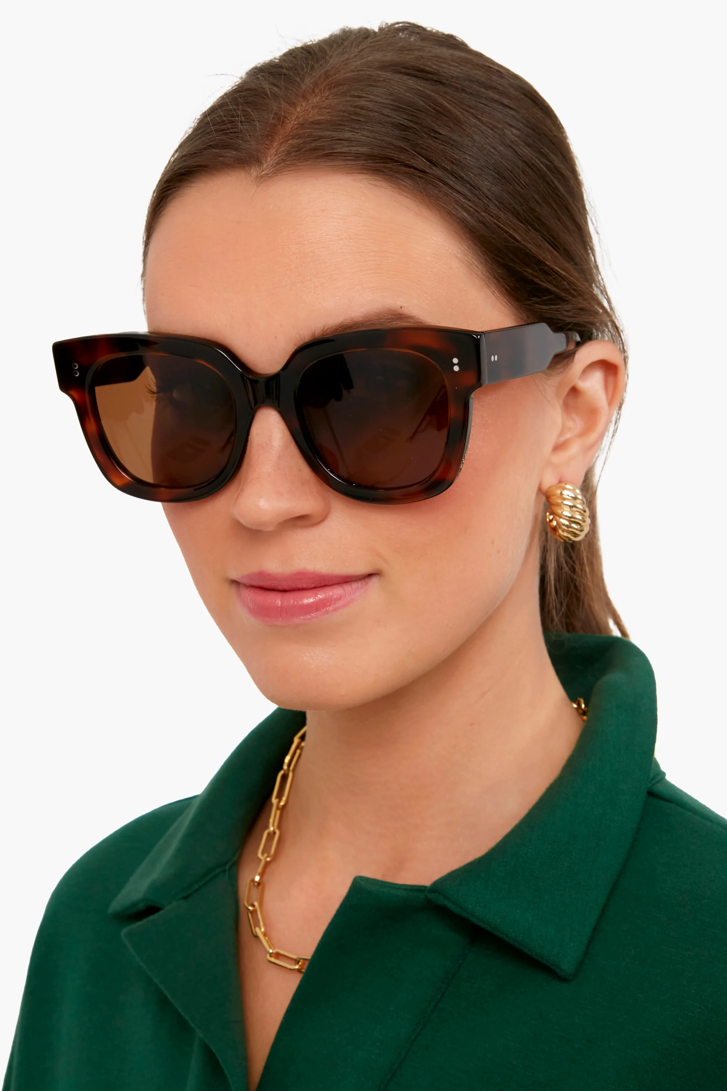 08 Oversized Square Tortoise Sunglasses - Image 2