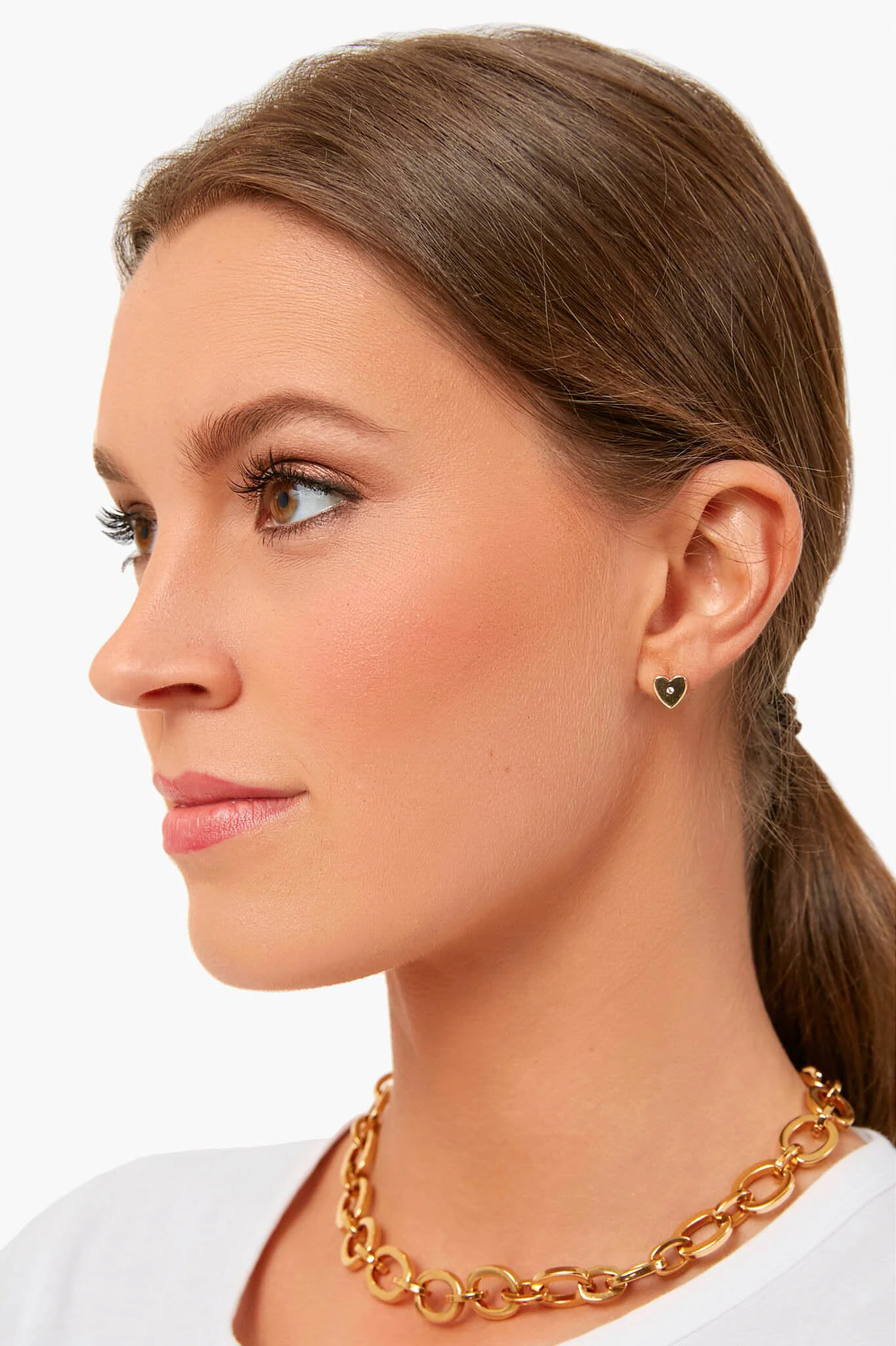 14K Gold Heart Studs - Image 2