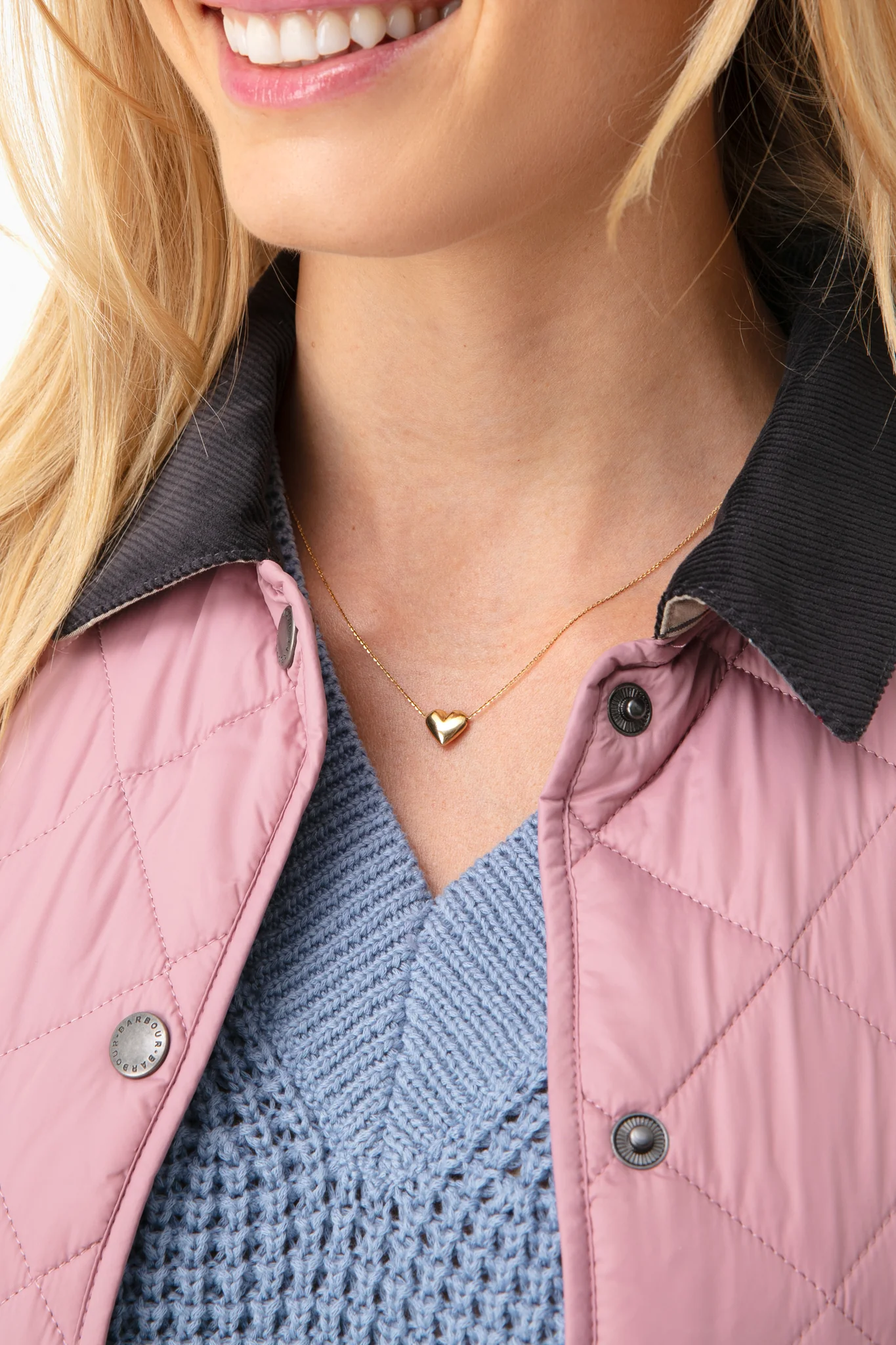 14K Yellow Gold Heart Charm Necklace - Image 2