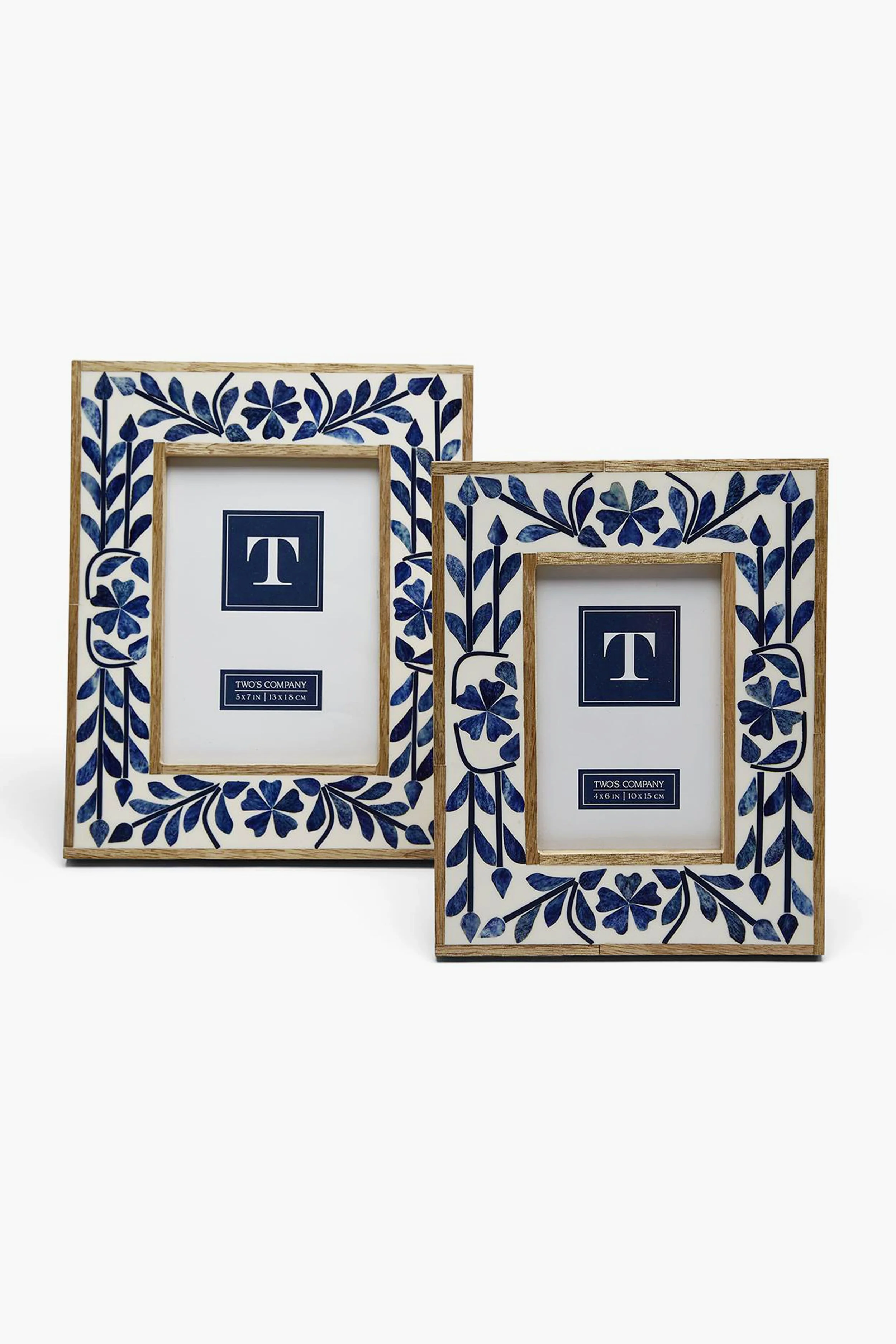 4x6 Blue Belle Bone Inlay Photo Frame - Image 2