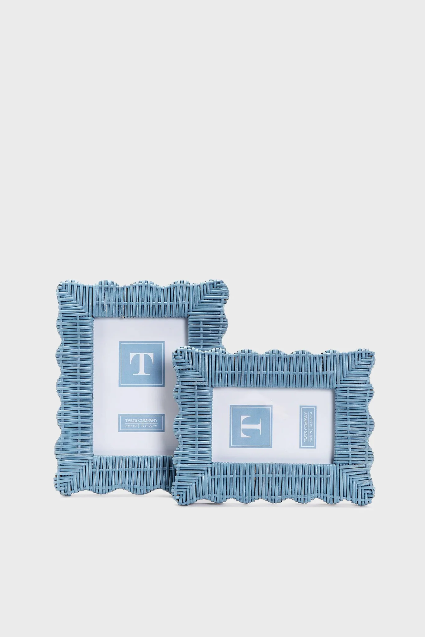 4x6 Blue Wicker Weave Frame - Image 3