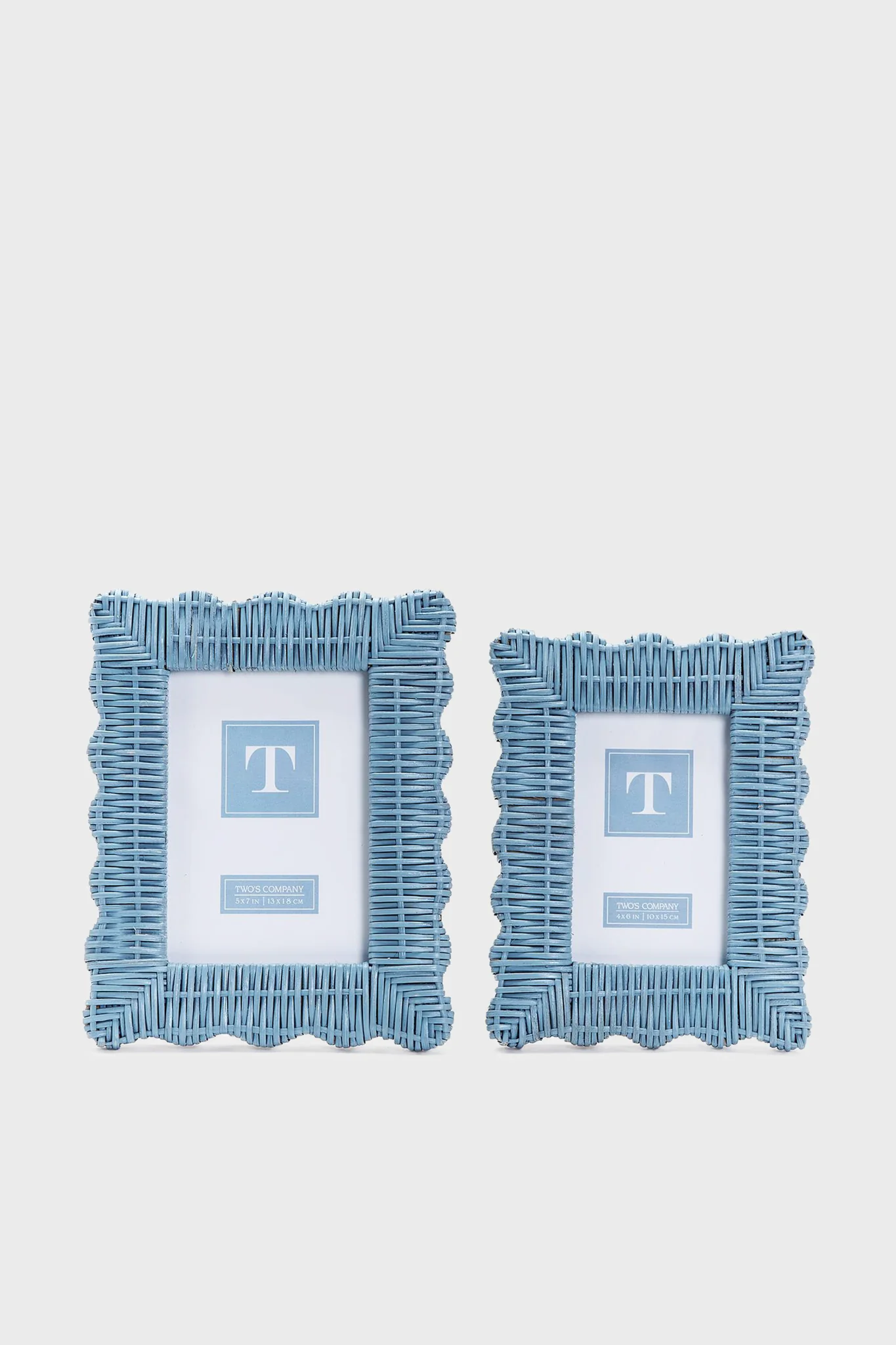 4x6 Blue Wicker Weave Frame - Image 4