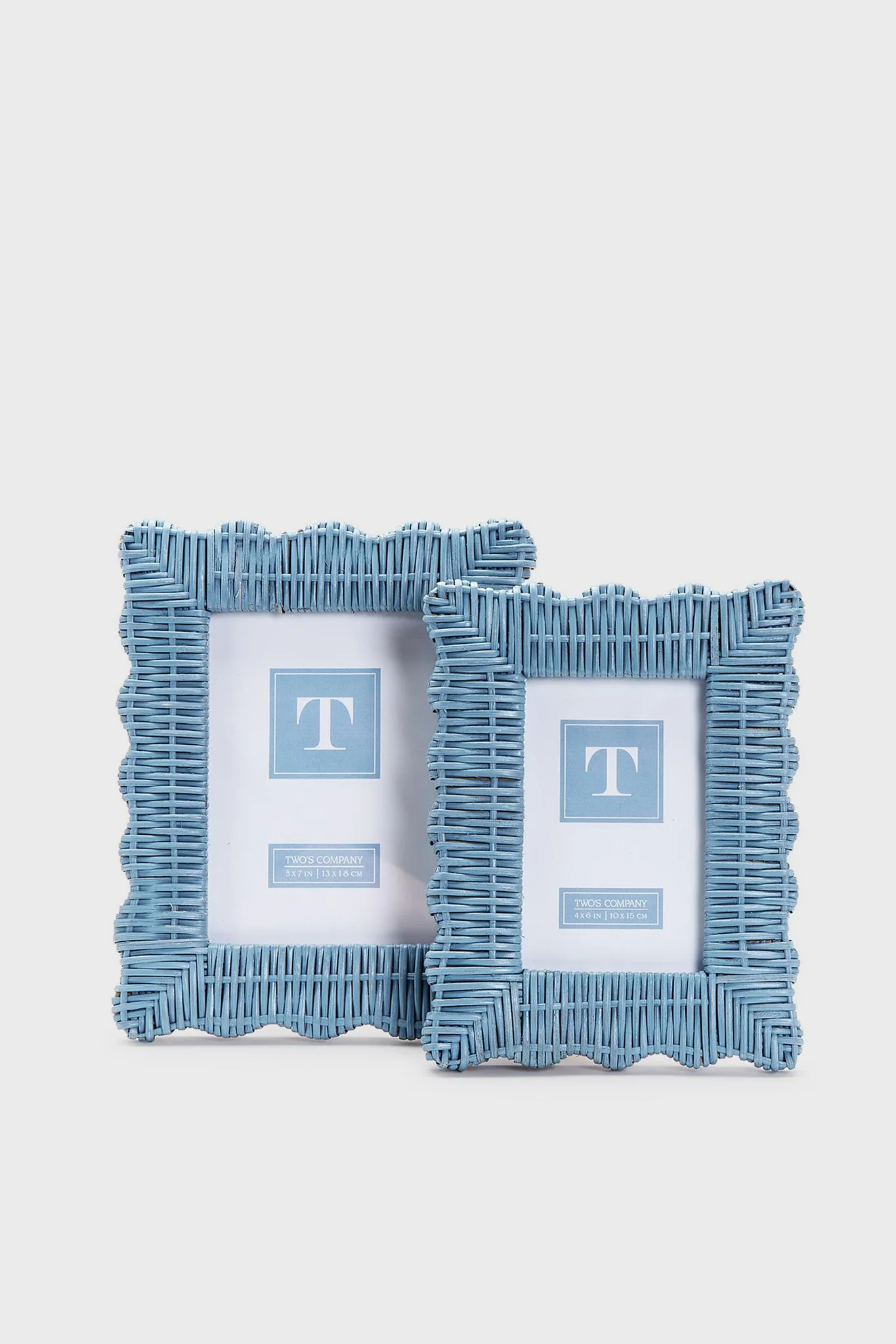 5x7 Blue Wicker Weave Frame - Image 2