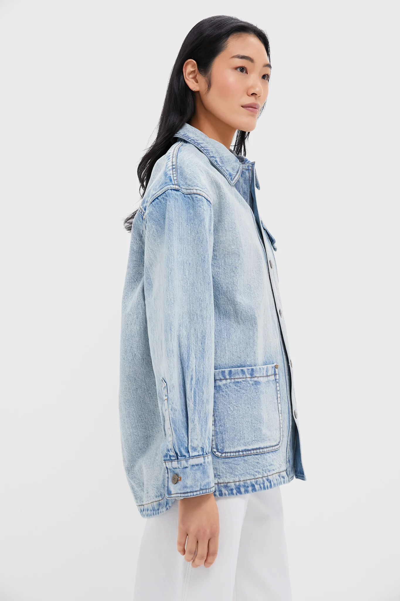 Light Wash Denim Reese Barn Jacket - Image 4