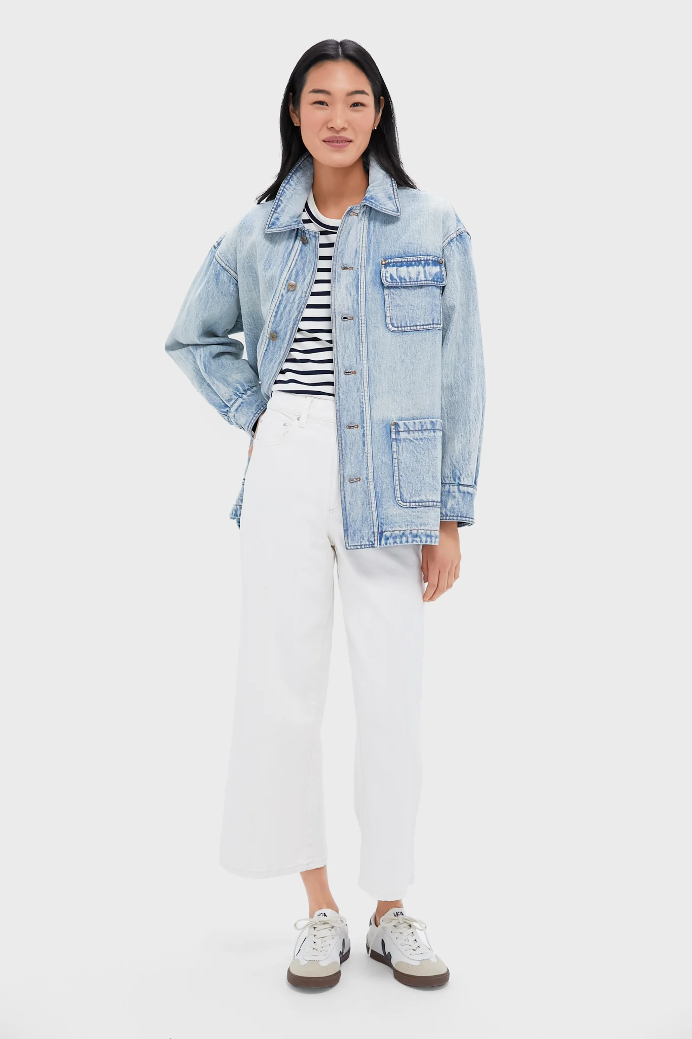 Light Wash Denim Reese Barn Jacket - Image 7
