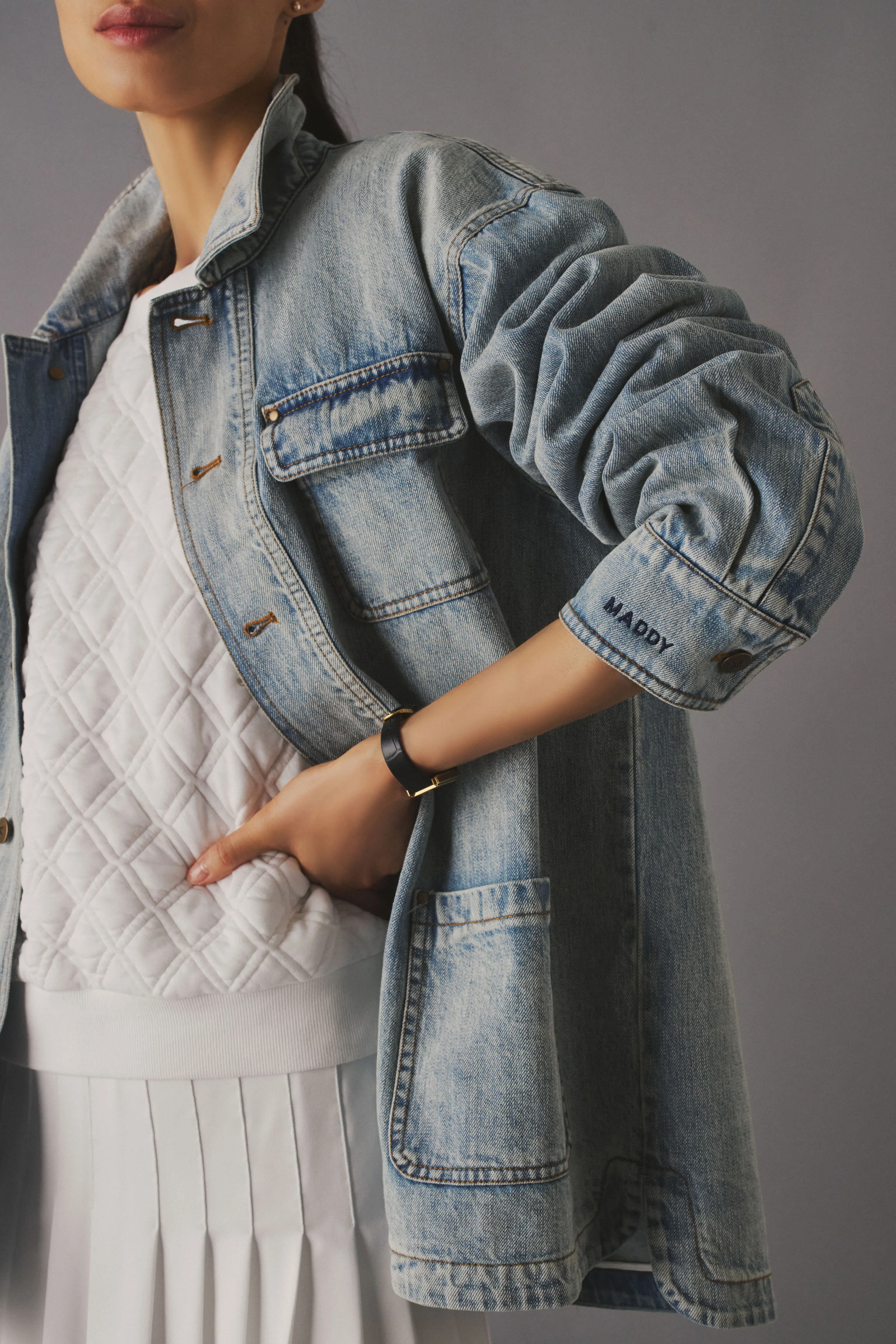 Light Wash Denim Reese Barn Jacket - Image 8