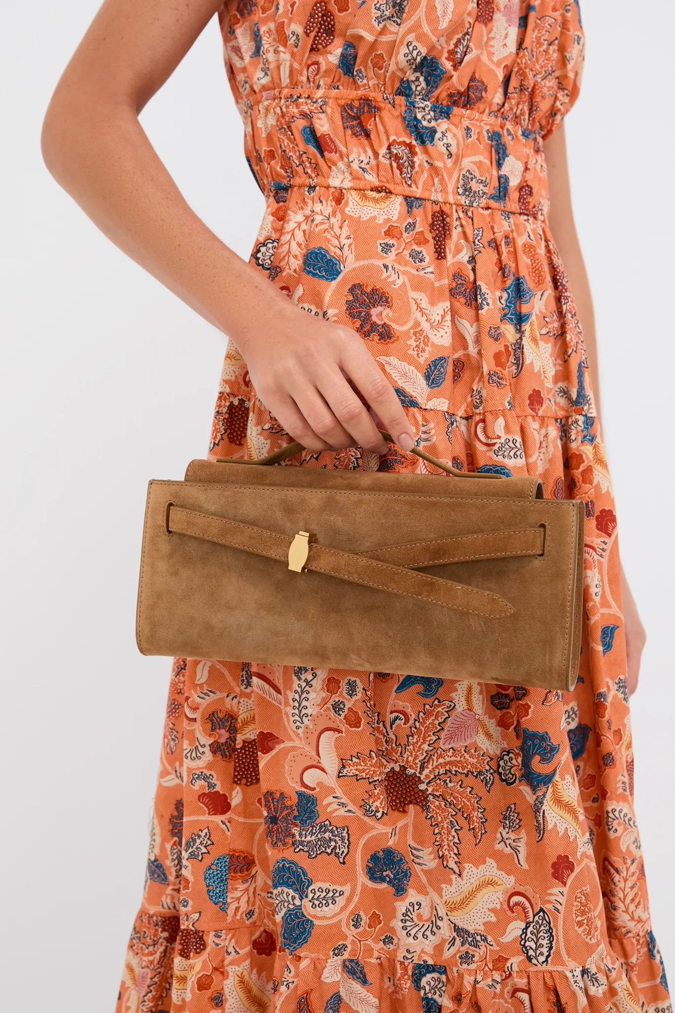 Acorn Suede Veronica Beard Dash Clutch - Image 2