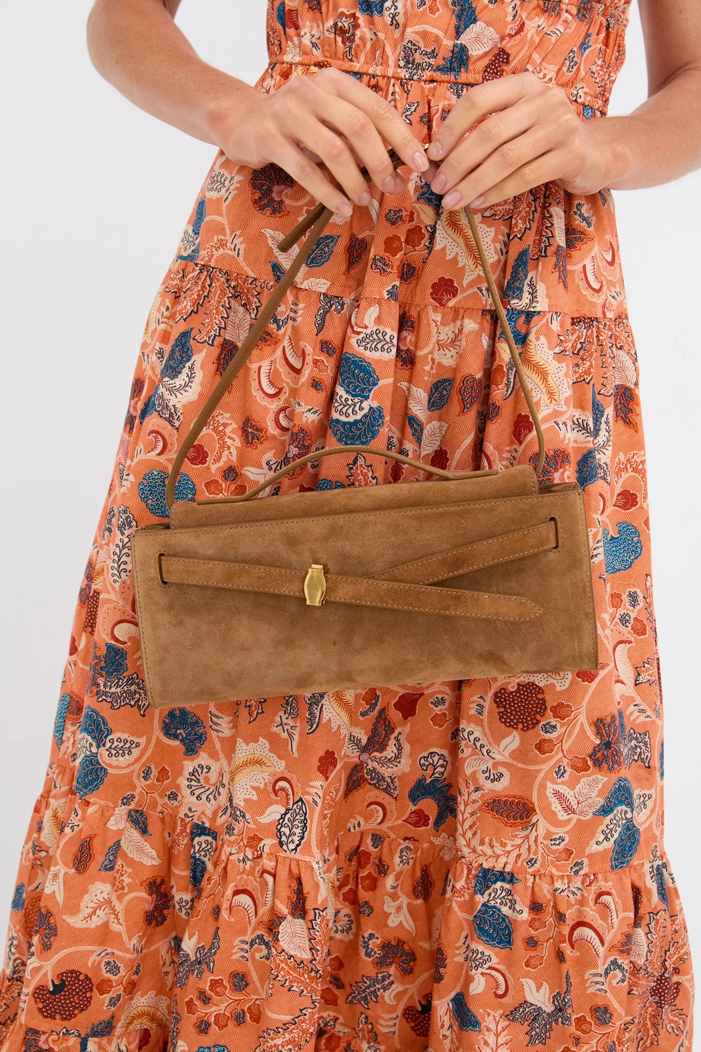 Acorn Suede Veronica Beard Dash Clutch - Image 4