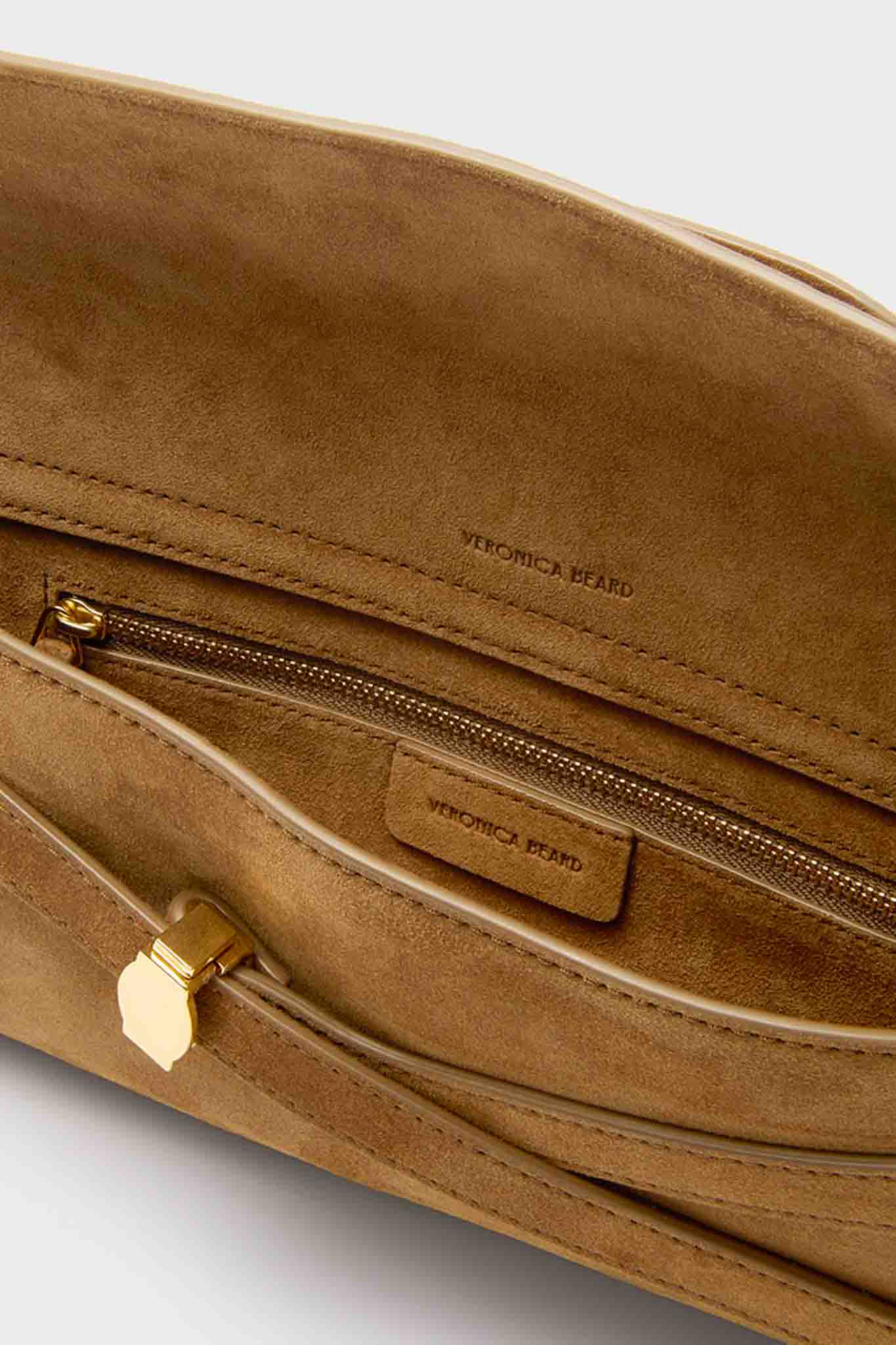 Acorn Suede Veronica Beard Dash Clutch - Image 6