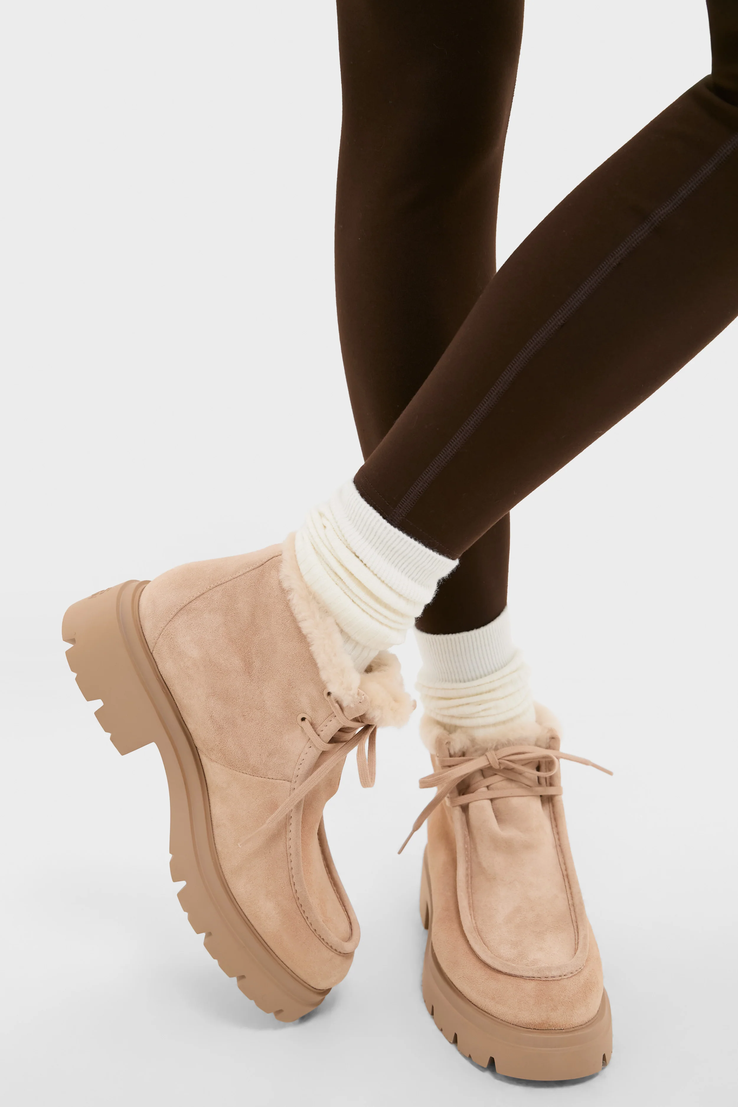 Adobe and Vanilla Hudson Shearling Chukka Boots - Image 2