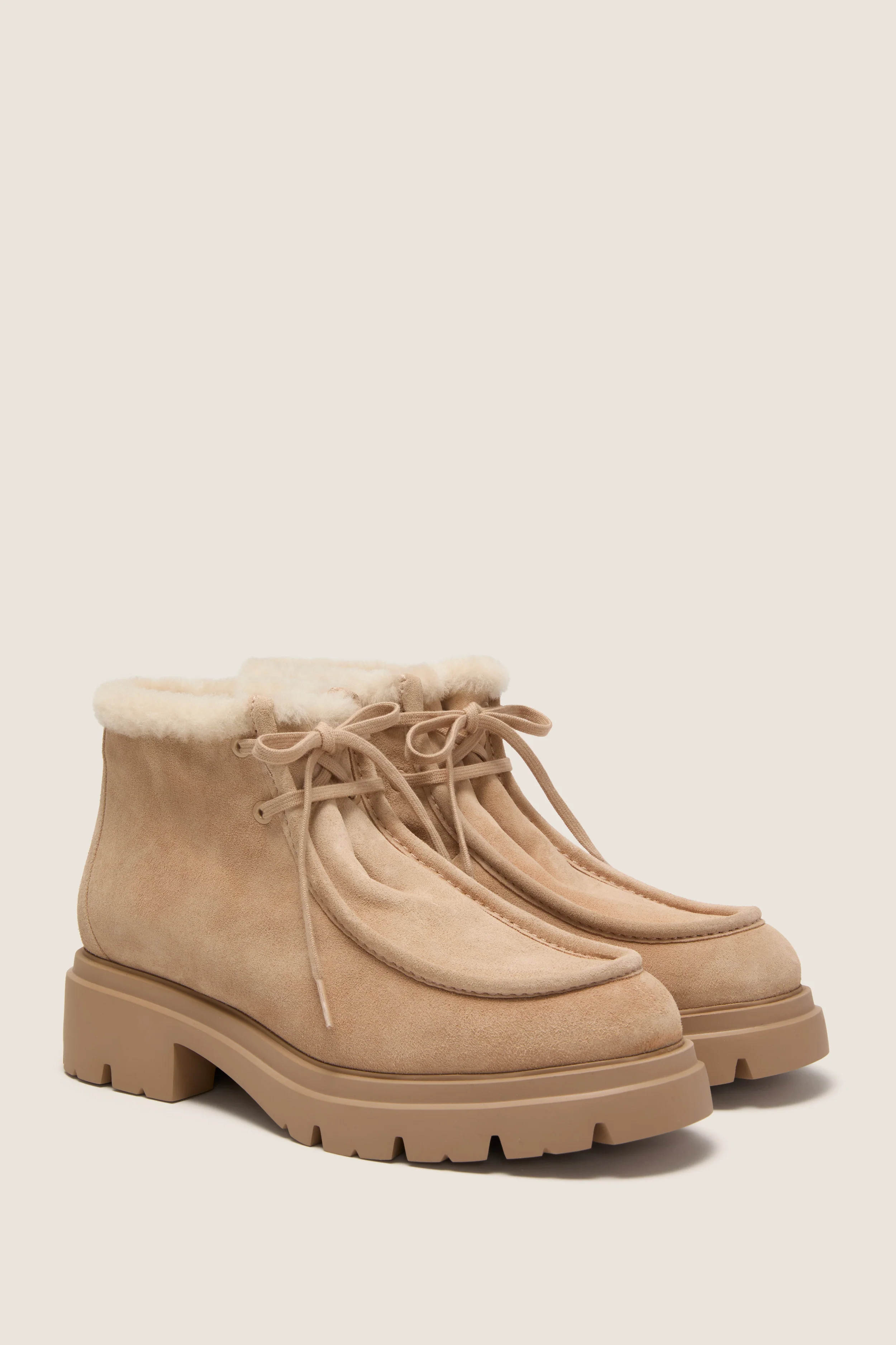 Adobe and Vanilla Hudson Shearling Chukka Boots - Image 4