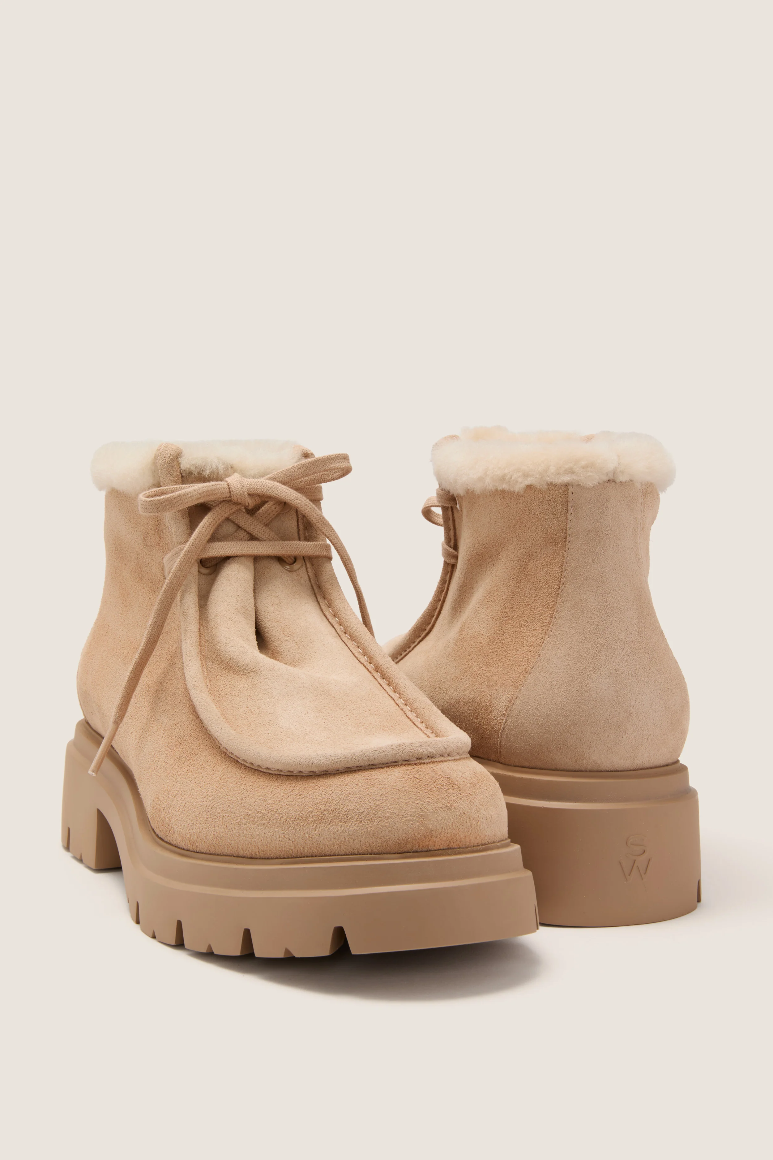 Adobe and Vanilla Hudson Shearling Chukka Boots - Image 5
