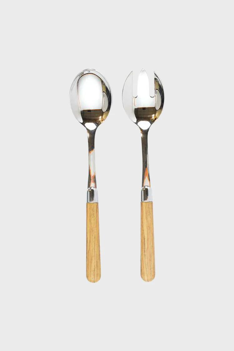 Albero Oak Salad Server Set - Image 2