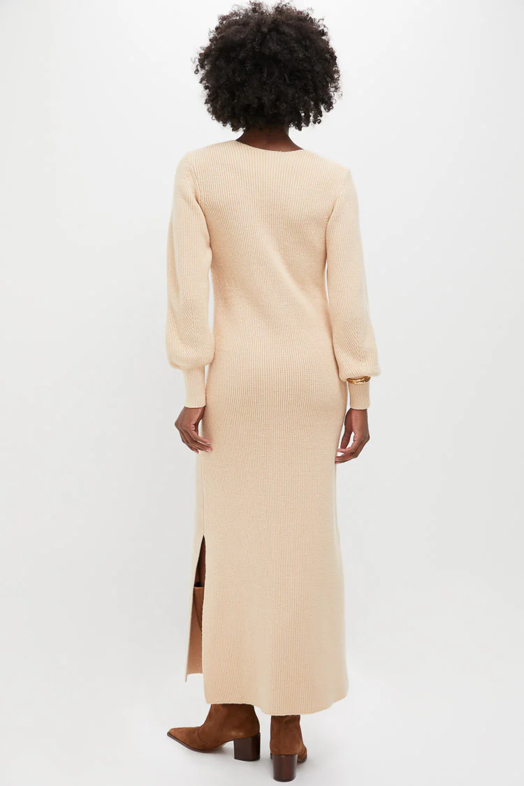 Almond Knit Anya Midi Dress - Image 4