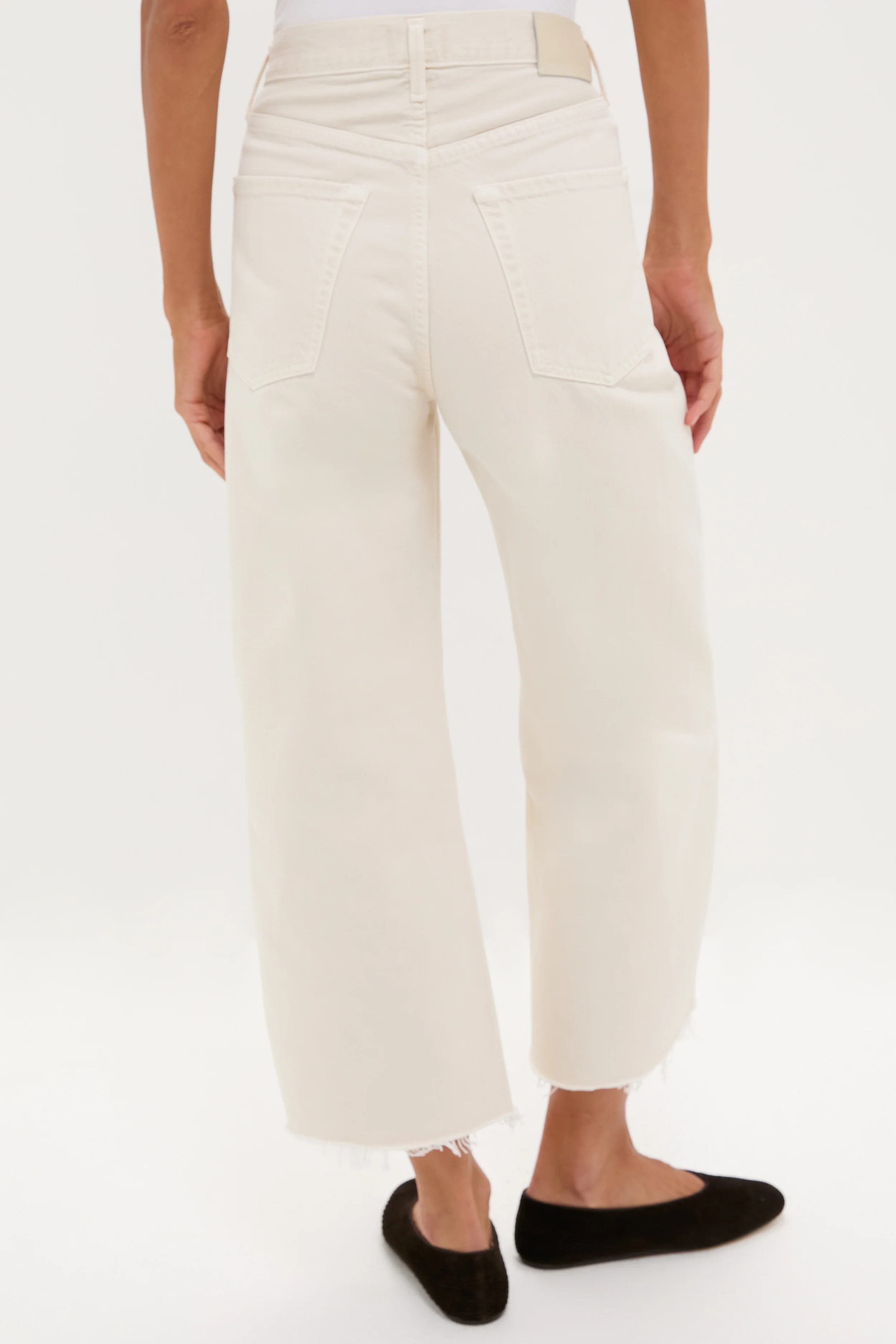Almondette Ayla Raw Hem Crop - Image 4