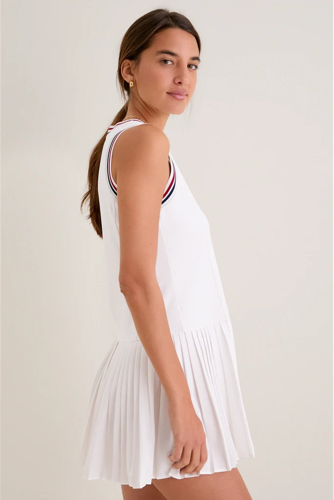 Americana Stripe Performance Jersey Kemper Tennis Dress - Image 3