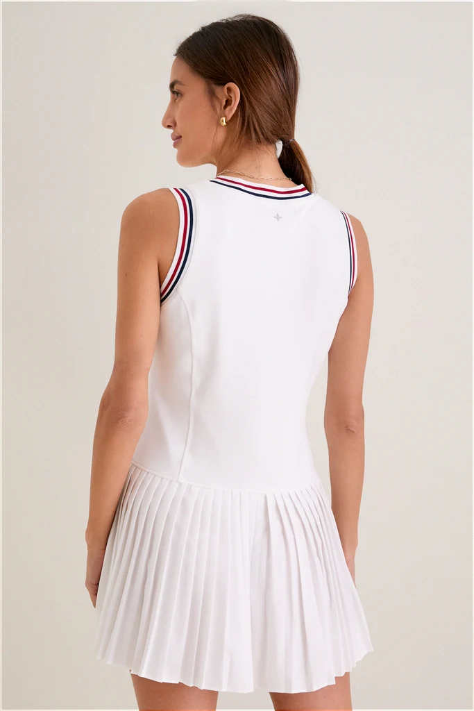 Americana Stripe Performance Jersey Kemper Tennis Dress - Image 4