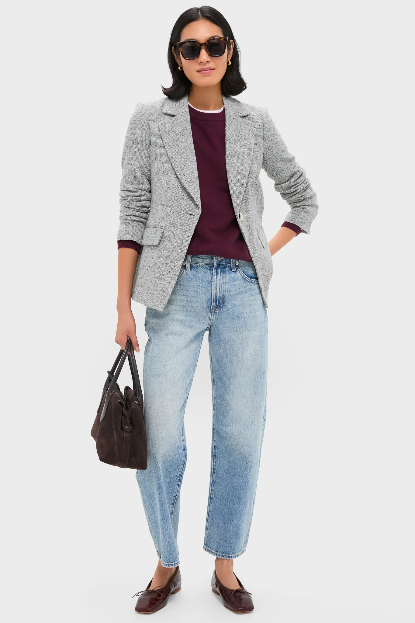 Antique Blue Melange Healy Dickey Jacket - Image 2