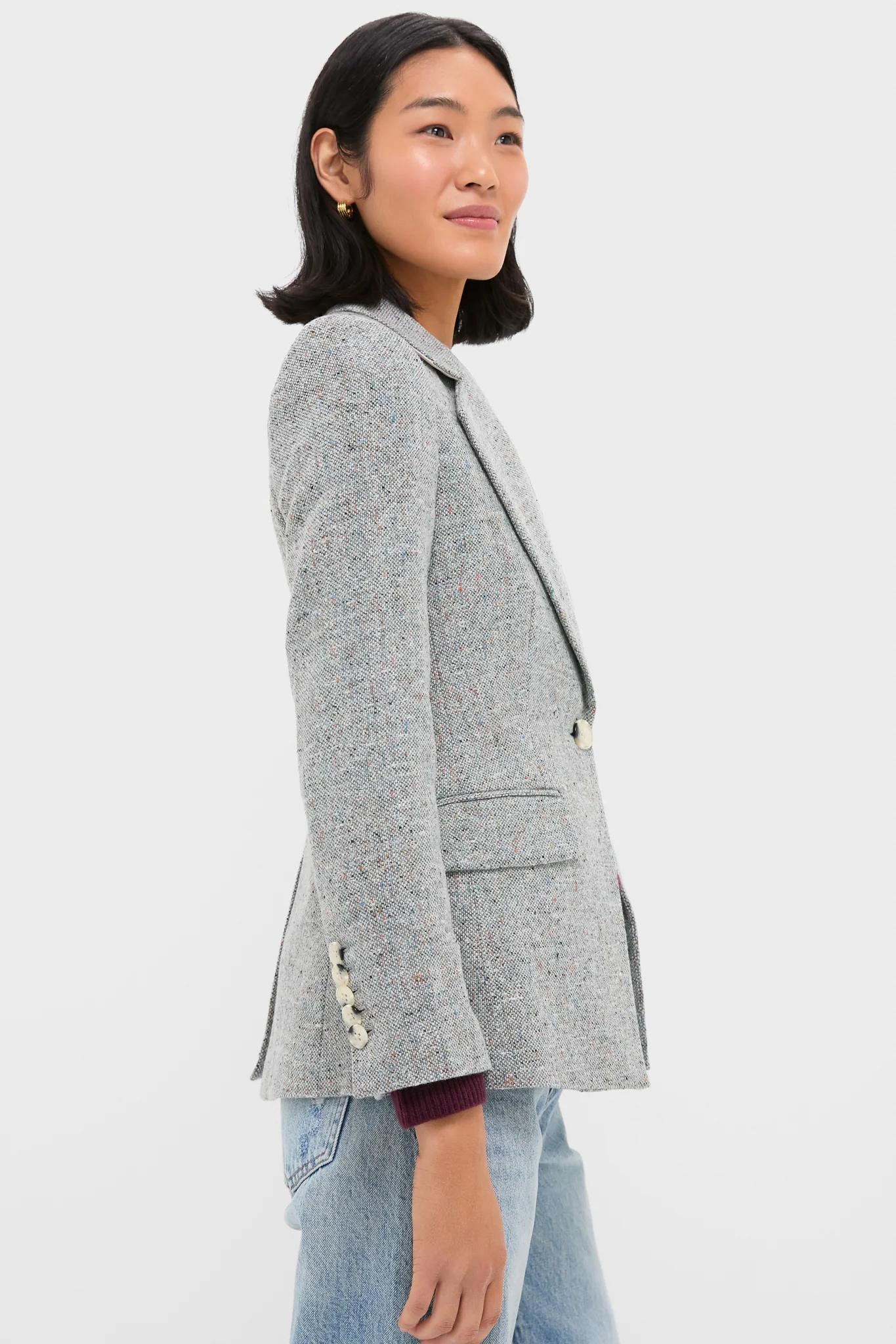 Antique Blue Melange Healy Dickey Jacket - Image 3