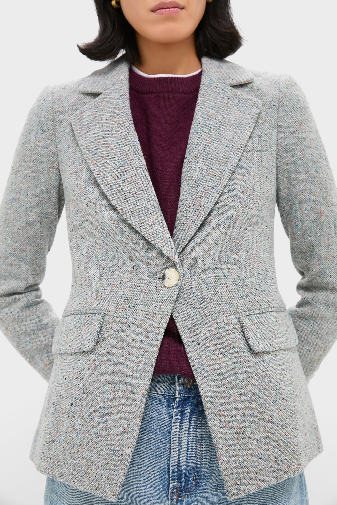 Antique Blue Melange Healy Dickey Jacket - Image 5