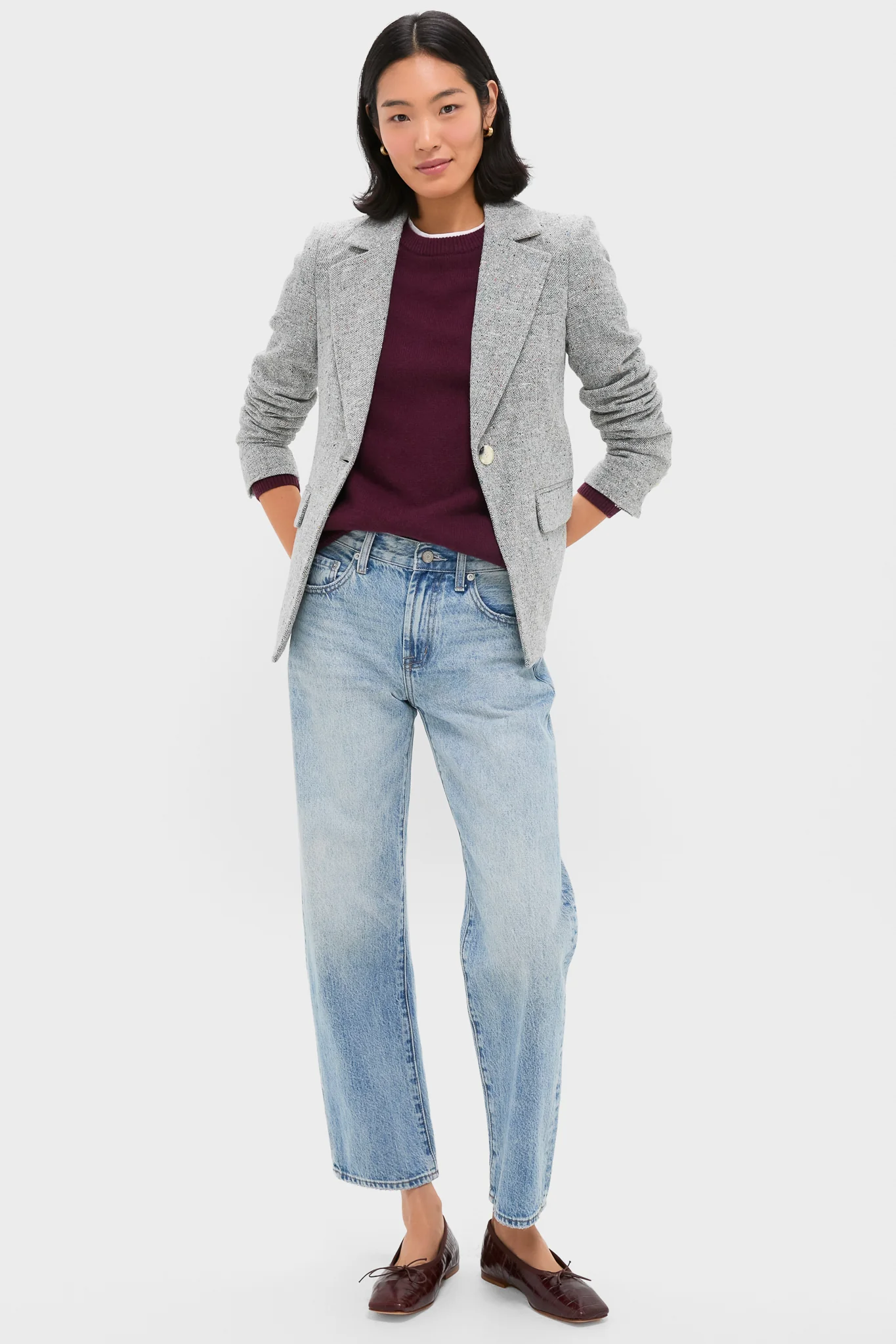 Antique Blue Melange Healy Dickey Jacket - Image 6