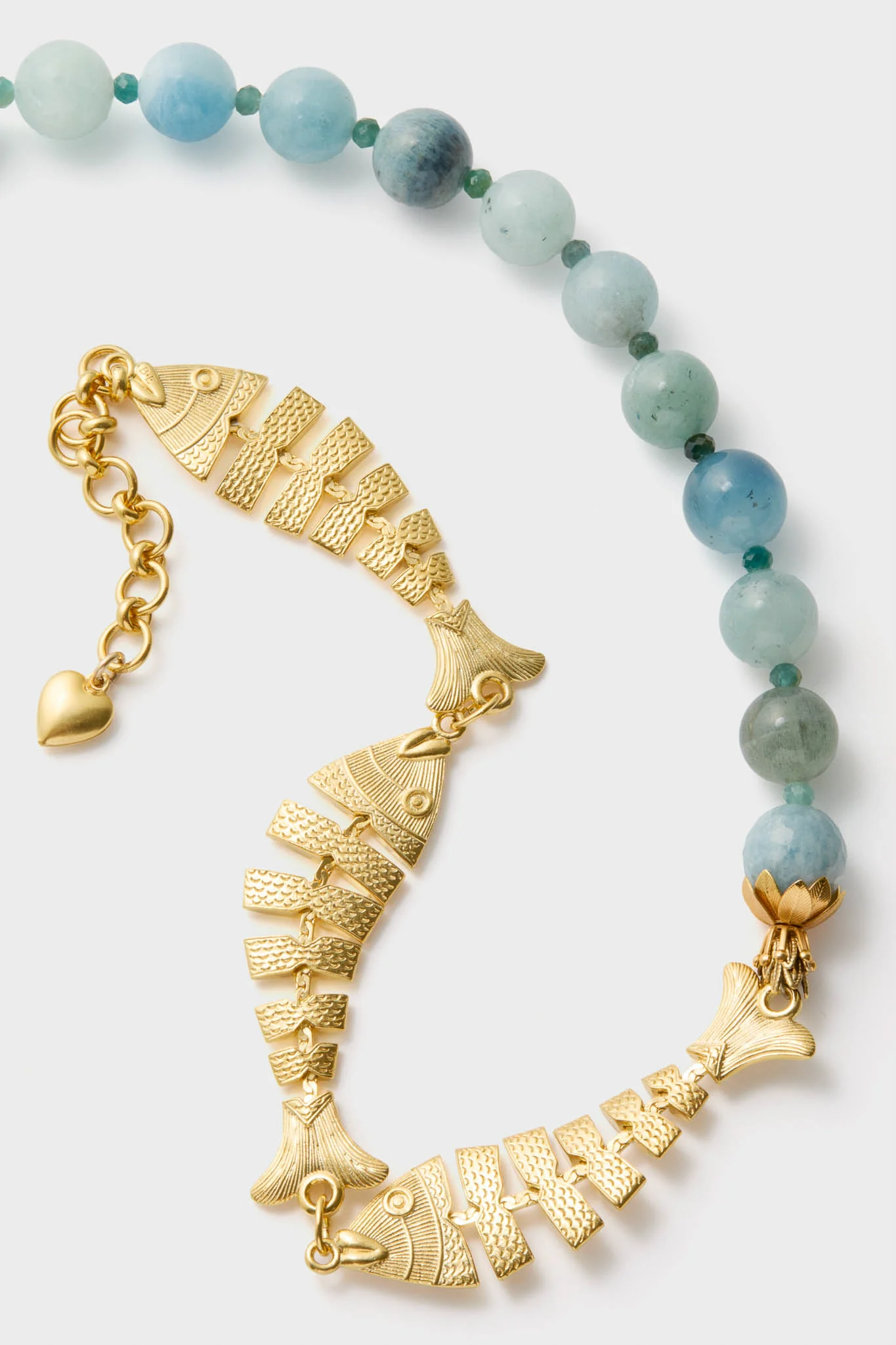 Aquamarine and Gold Malta Necklace - Image 4