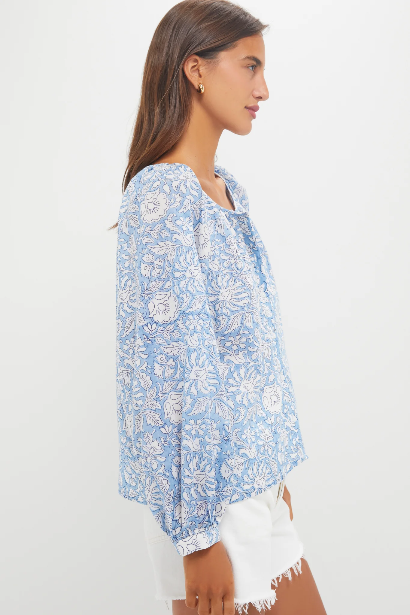 Arbor Blissful Blue Organic Frances Blouse - Image 3