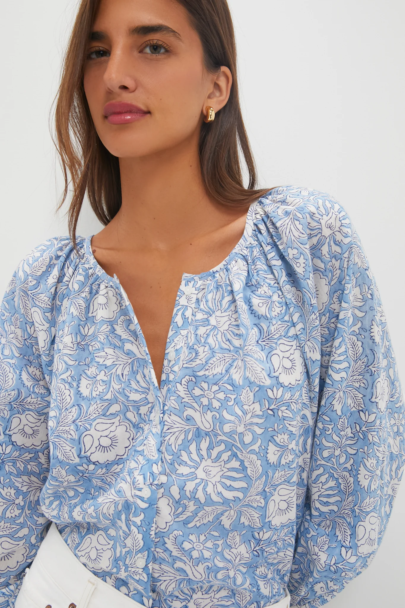 Arbor Blissful Blue Organic Frances Blouse - Image 5