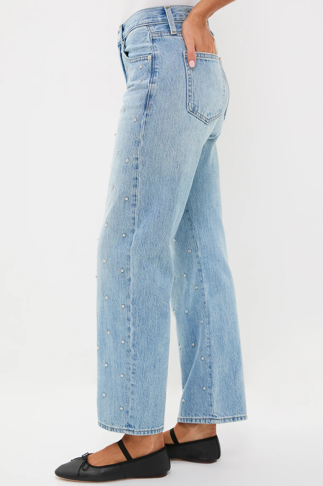 Aries Studded Lexi Mid Rise Bowed Straight - Image 3