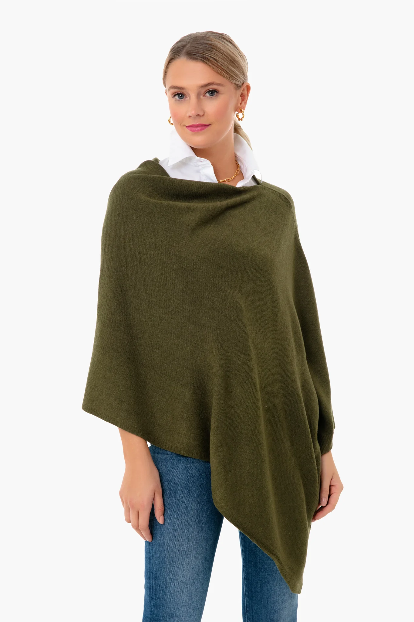 Army Green Monterey Poncho - Image 2