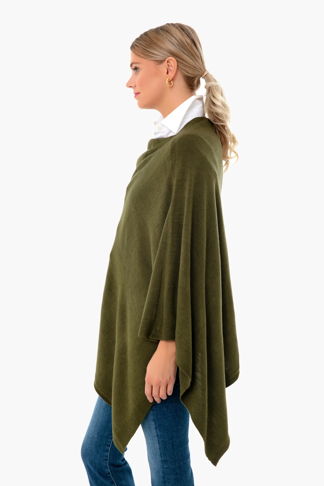 Army Green Monterey Poncho - Image 4