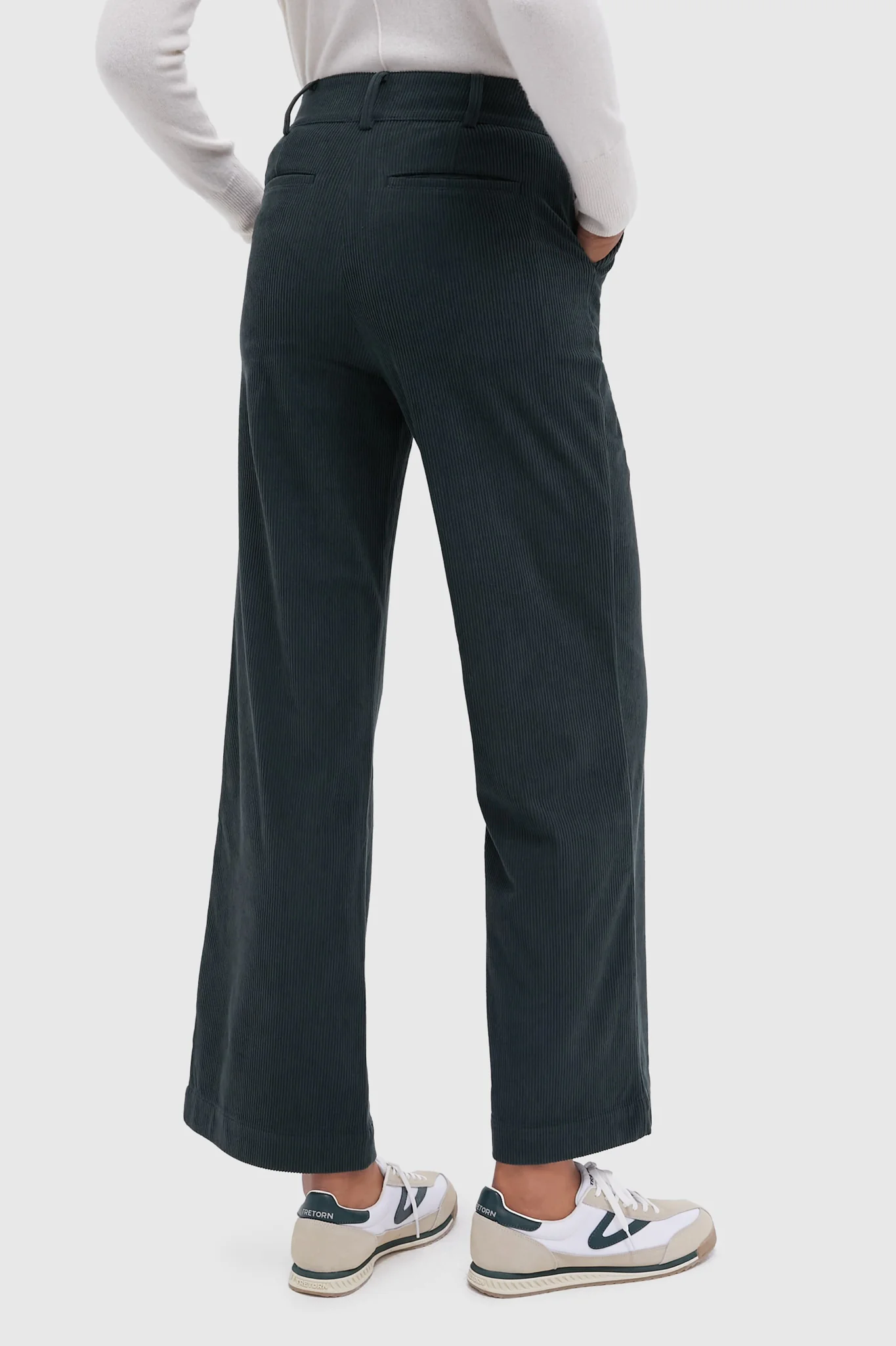Army Green Wide Wale Corduroy Hunter Pants - Image 4