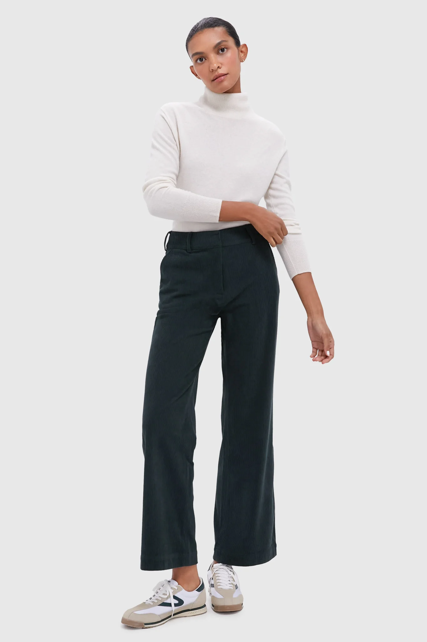 Army Green Wide Wale Corduroy Hunter Pants - Image 6