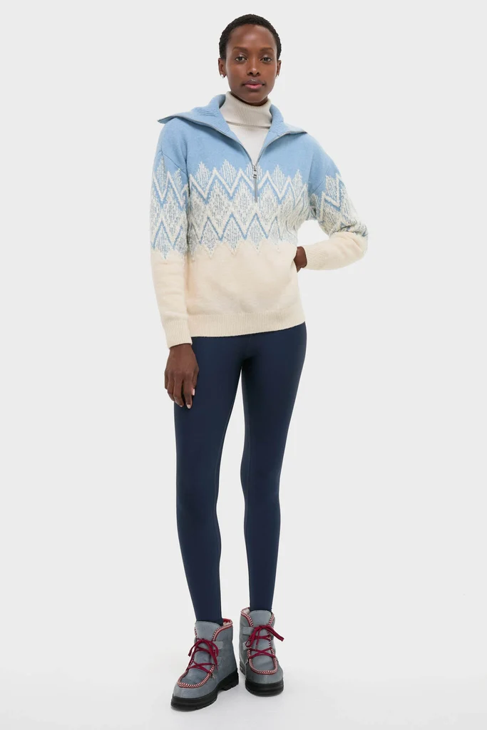 Ashley Blue Hedda Fairisle Half Zip - Image 2