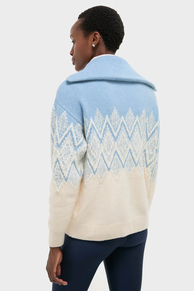 Ashley Blue Hedda Fairisle Half Zip - Image 4