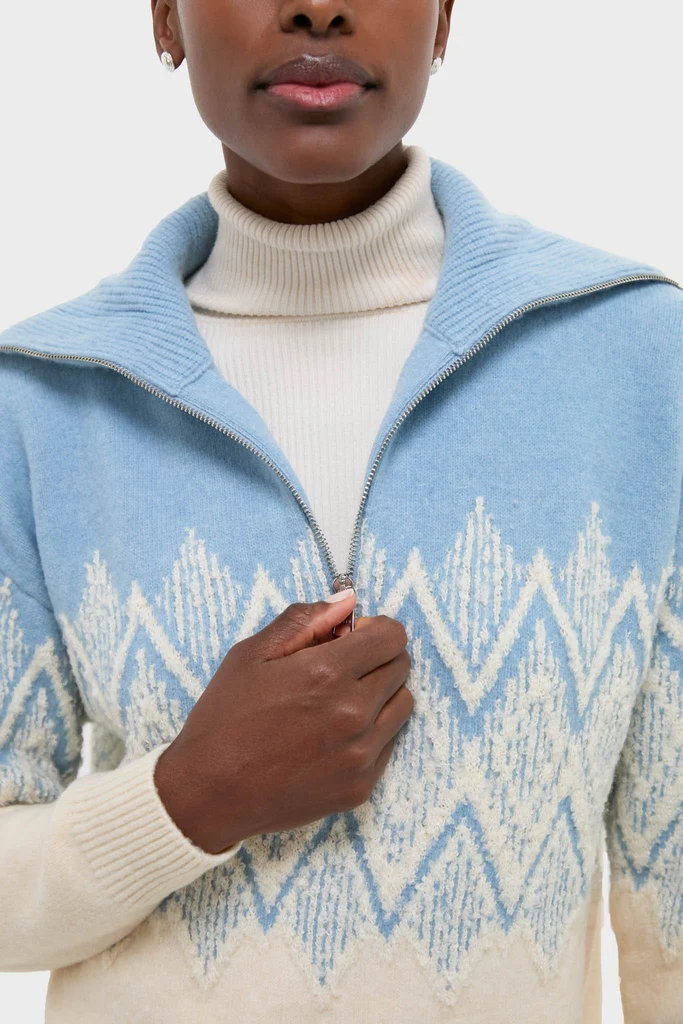 Ashley Blue Hedda Fairisle Half Zip - Image 5