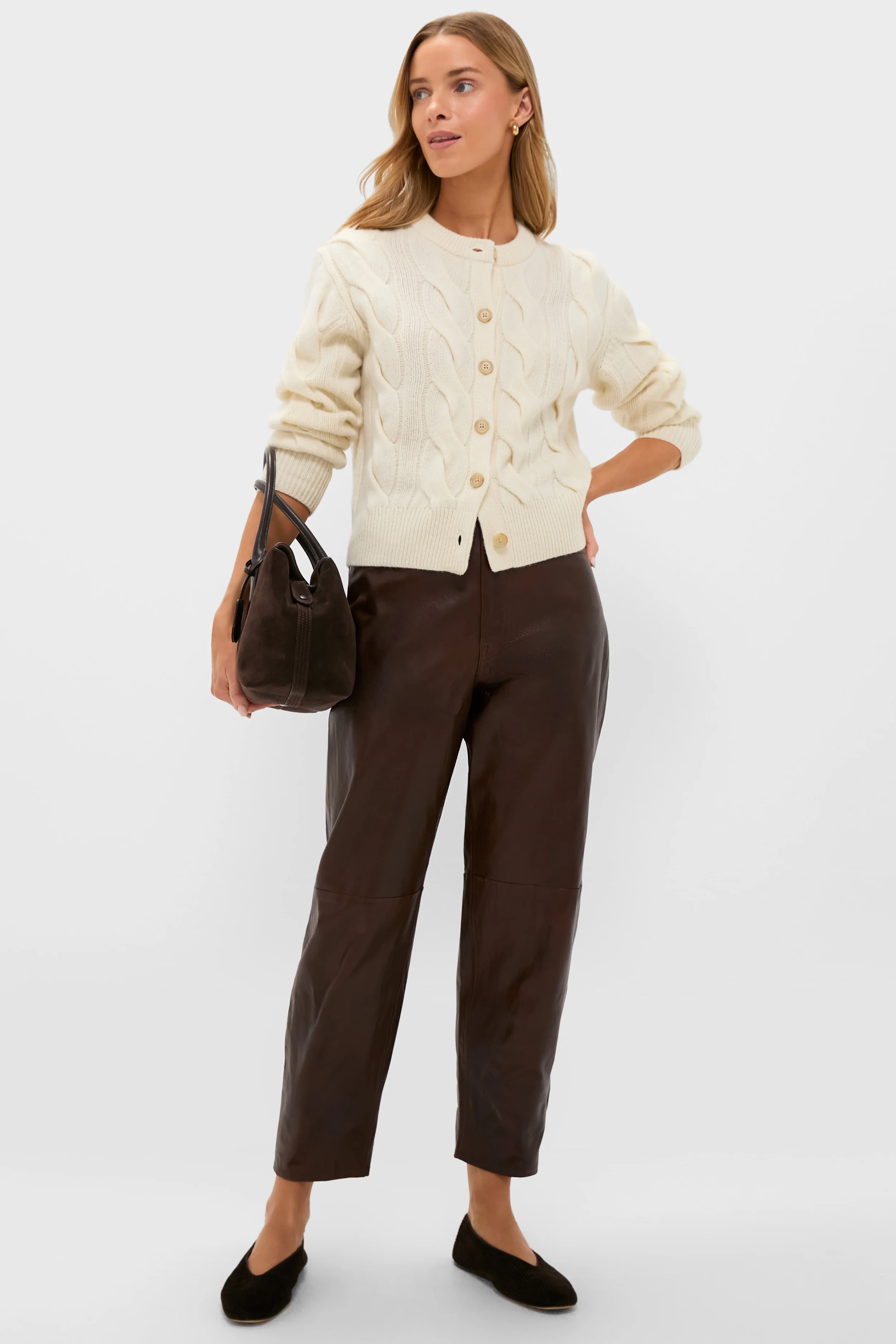 Authentic Cream Crewneck Cardigan - Image 2