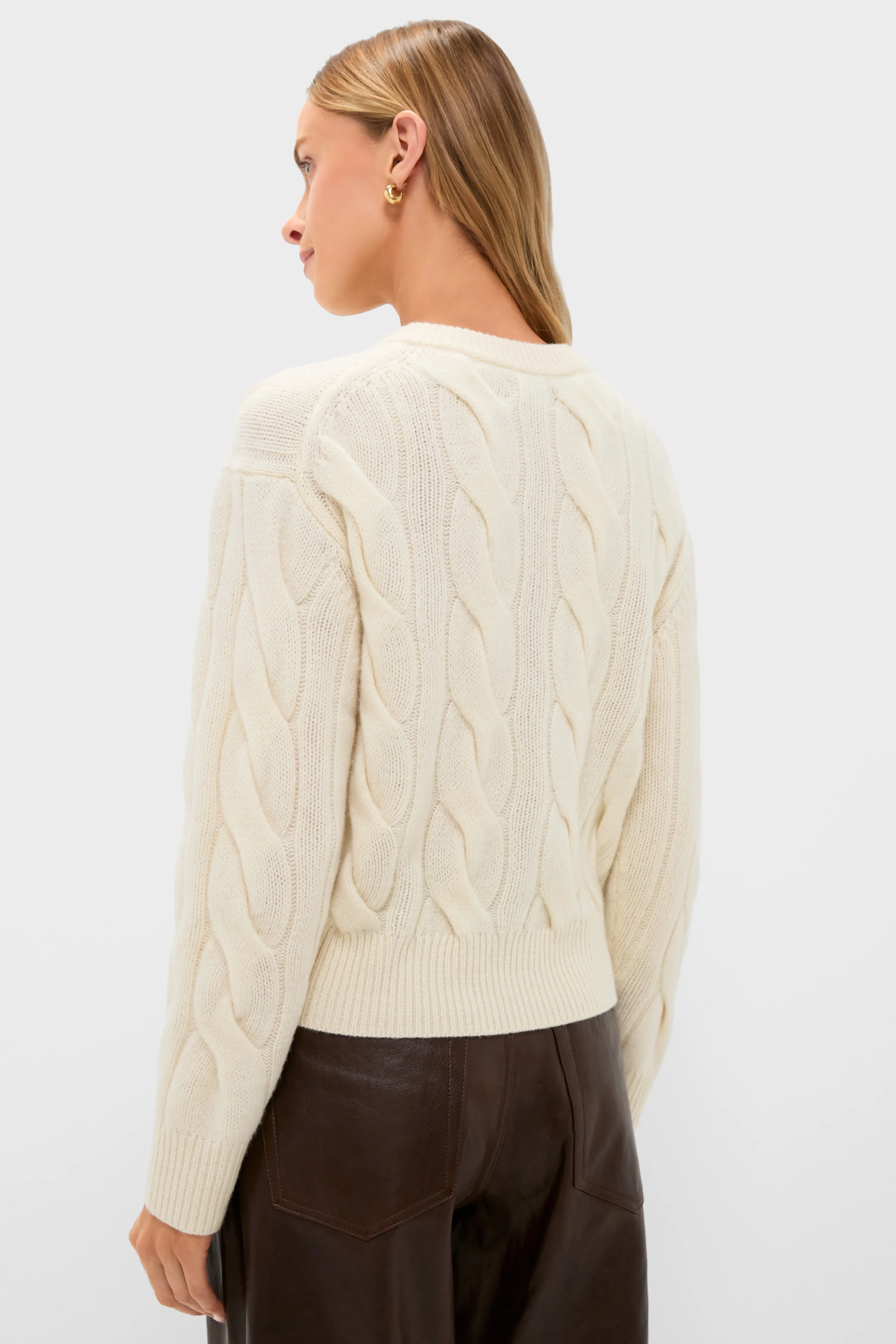 Authentic Cream Crewneck Cardigan - Image 4