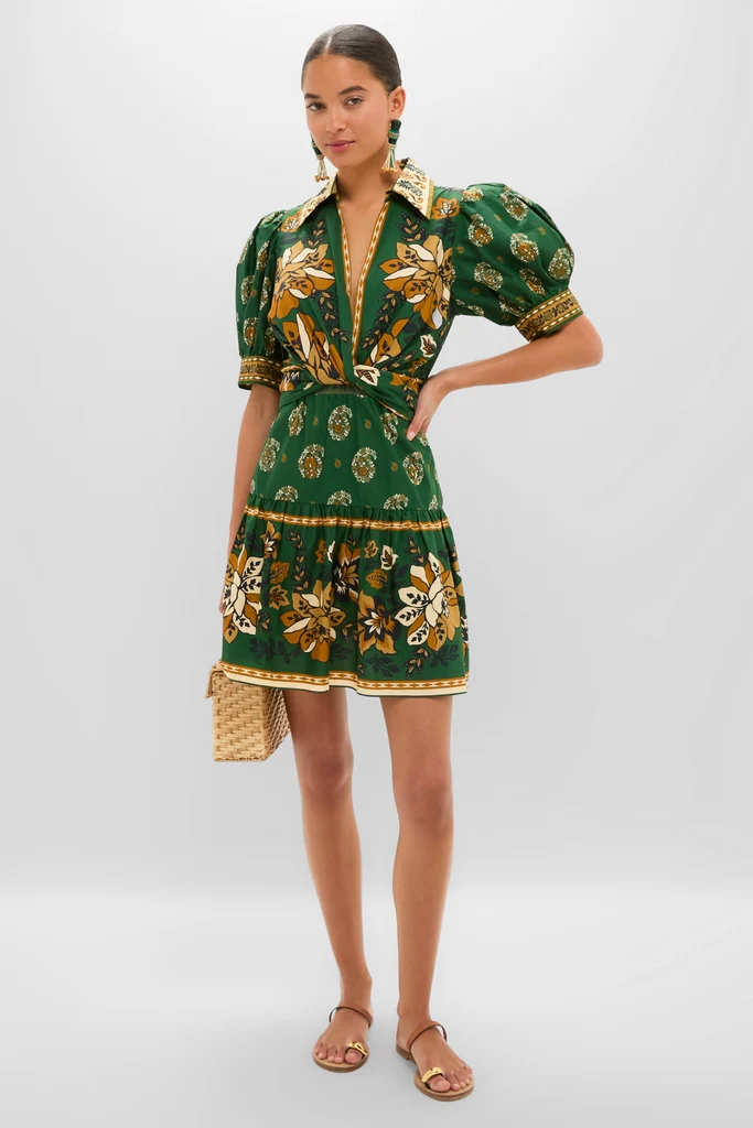 Ayla Green Mini Dress - Image 2