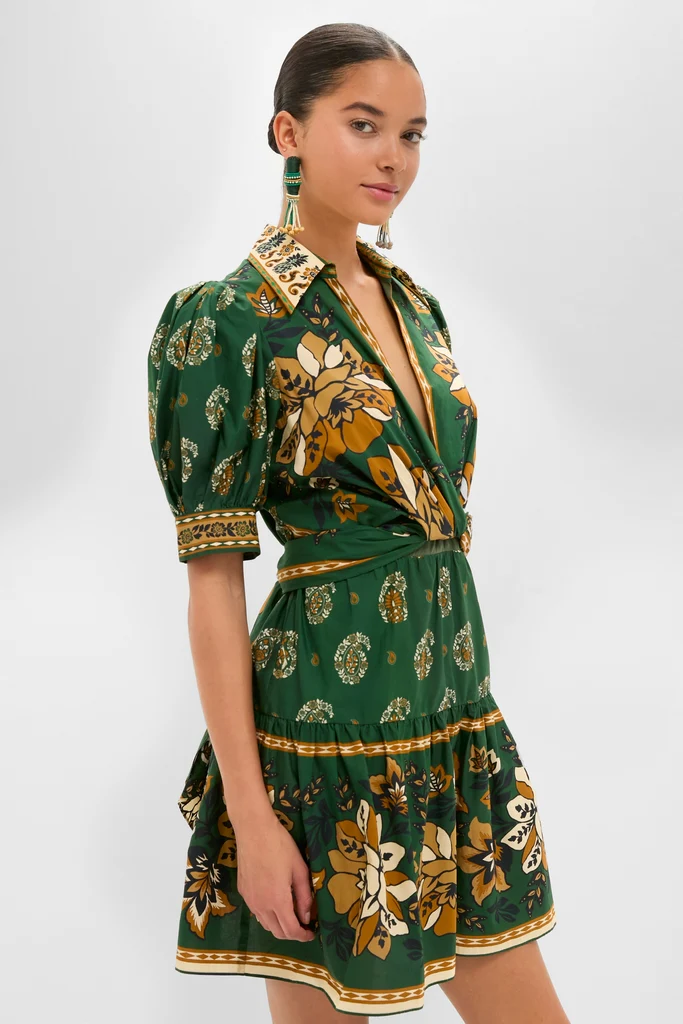 Ayla Green Mini Dress - Image 3