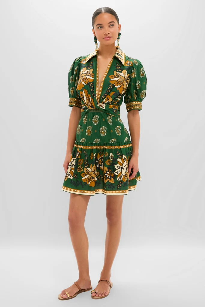Ayla Green Mini Dress - Image 6
