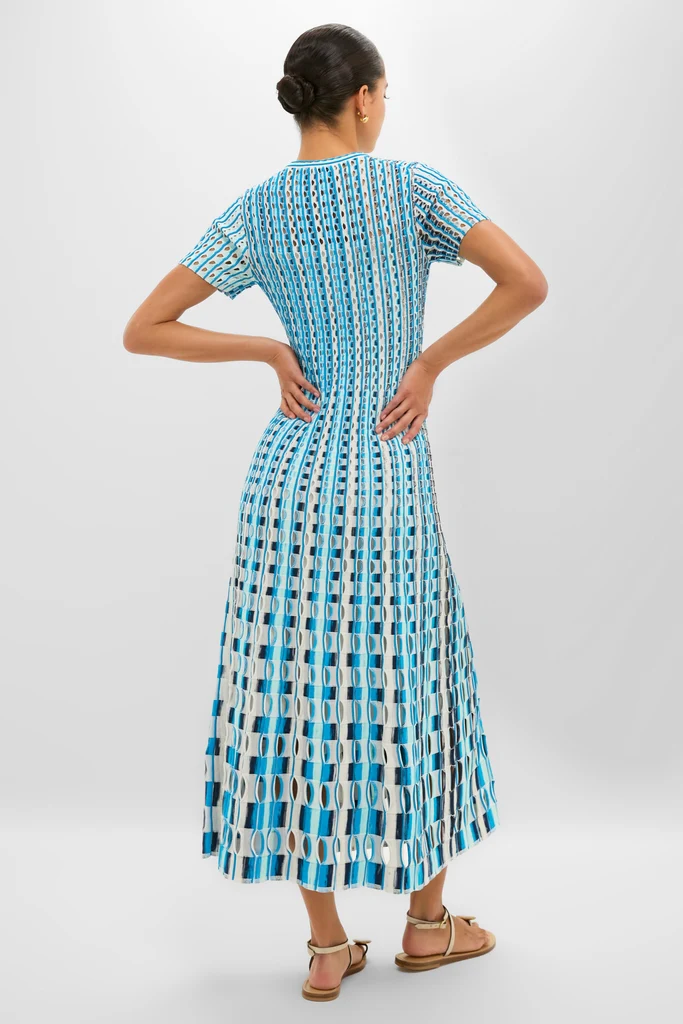Azure Multi Zaida Midi Dress - Image 4
