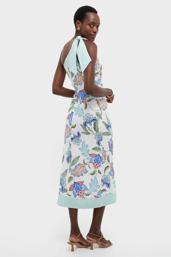 Azure One-Shoulder Midi Dress - Image 5