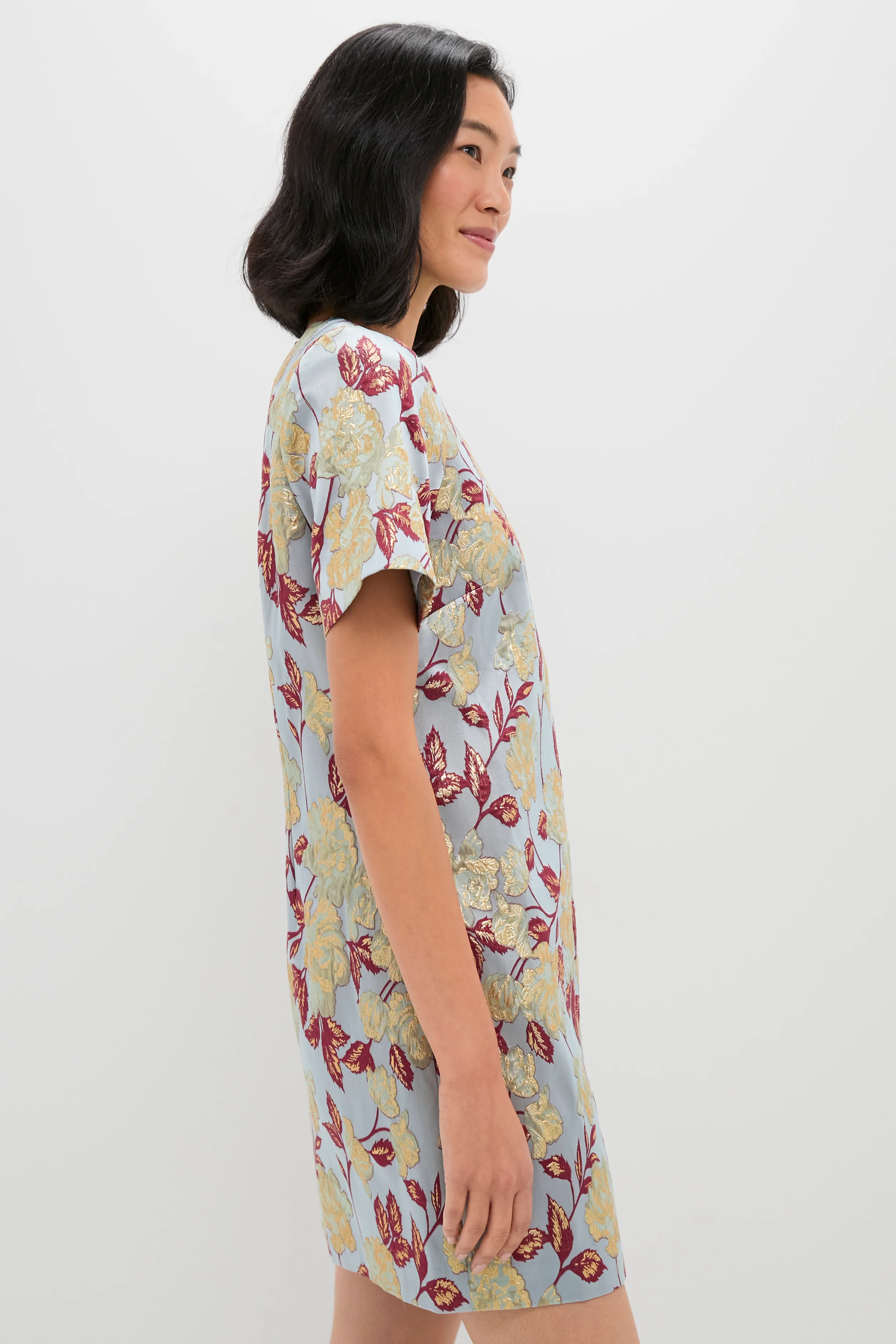 Slate Blue Winter Floral Mae Dress - Image 5
