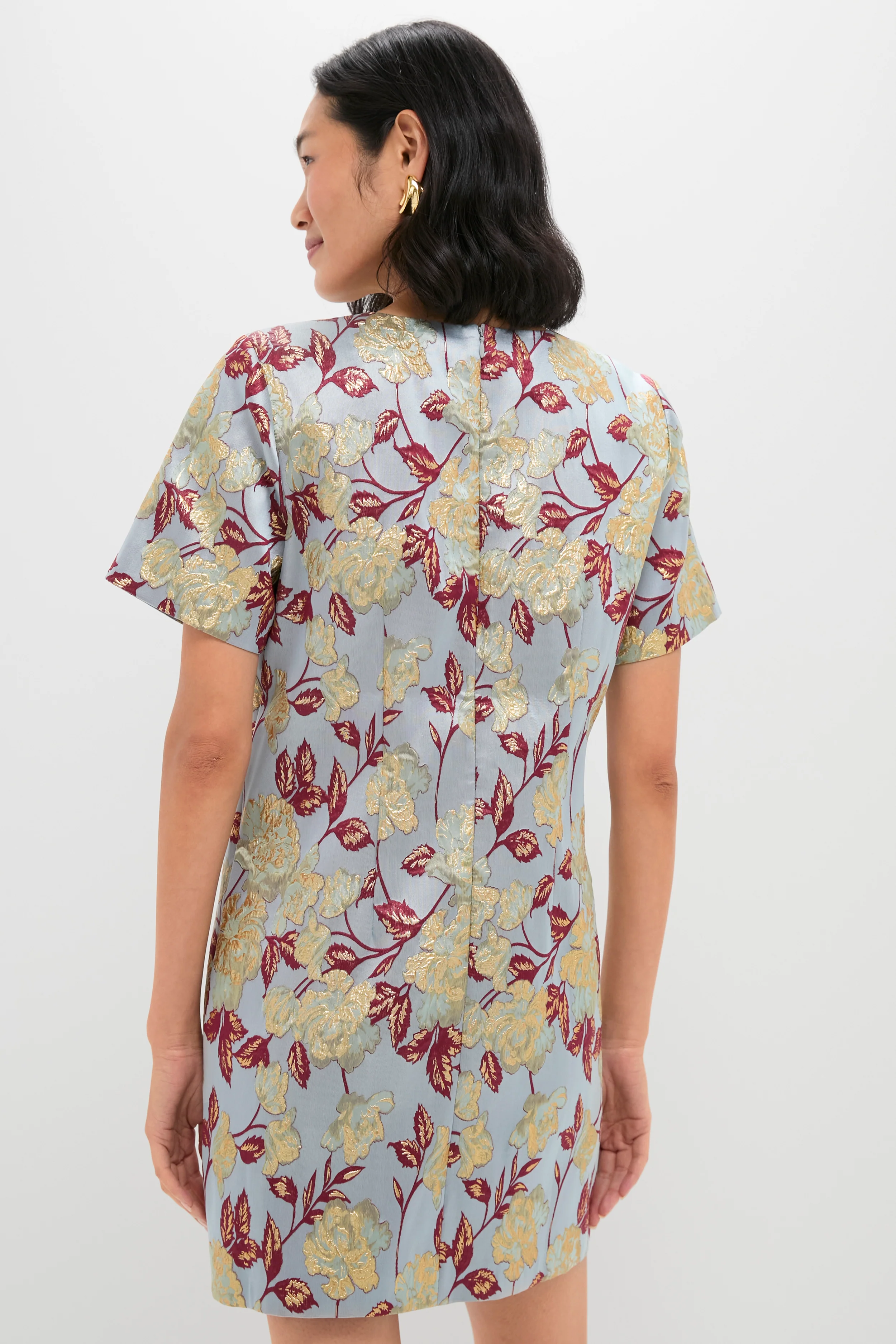 Slate Blue Winter Floral Mae Dress - Image 6