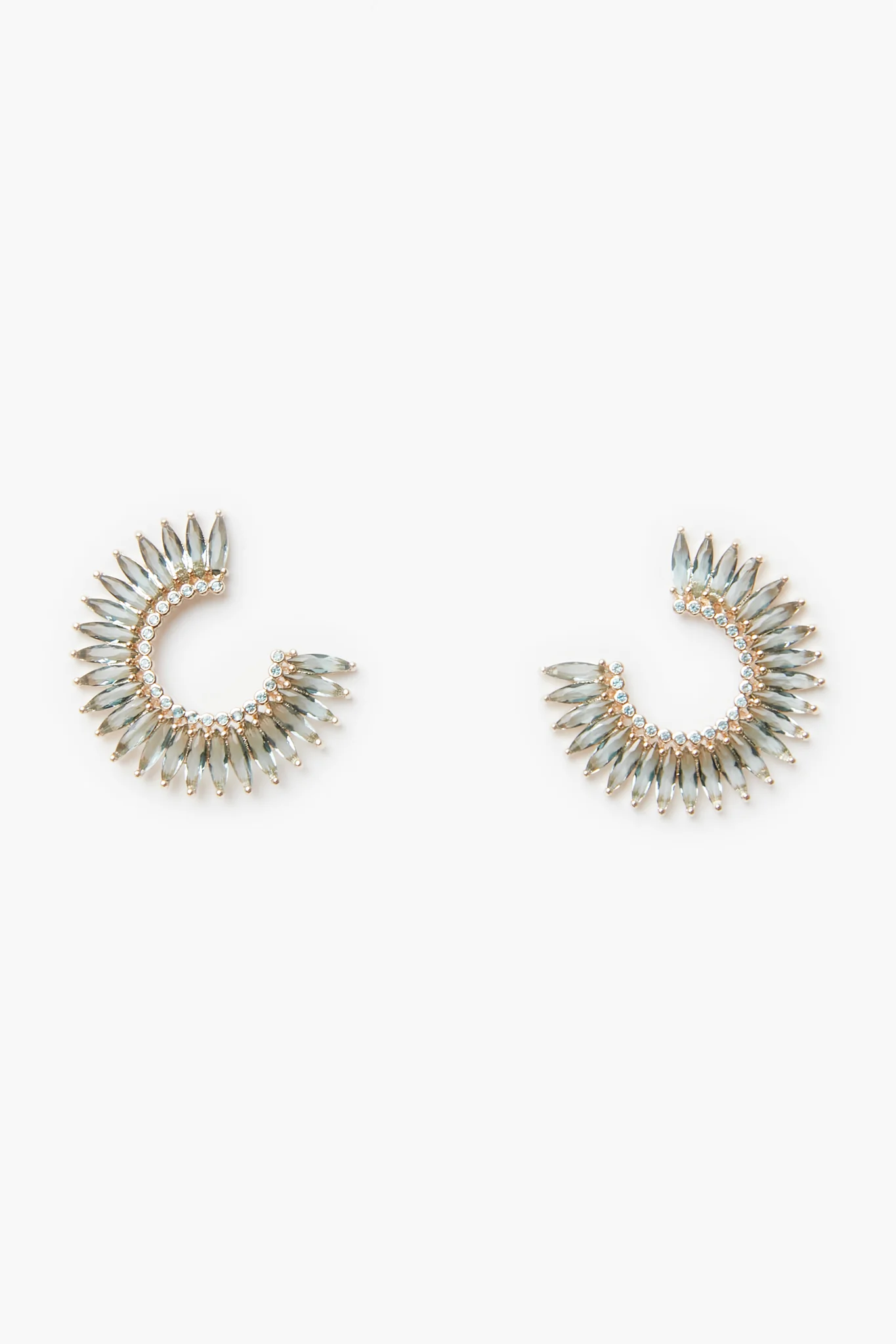 Baby Blue Crystal Madeline Hoops