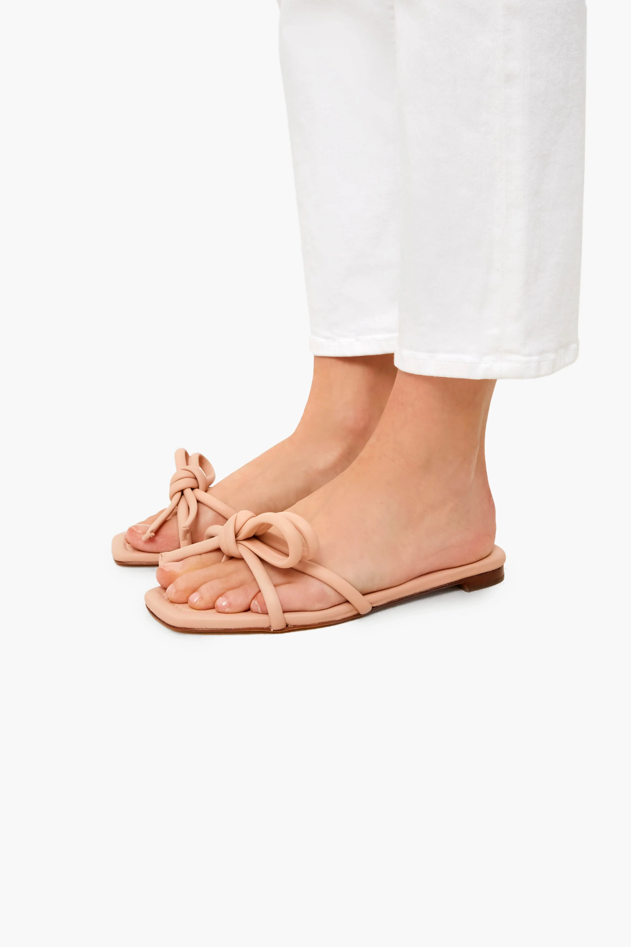 Ballet Hadley Leather Bow Flat Sandals - Image 2