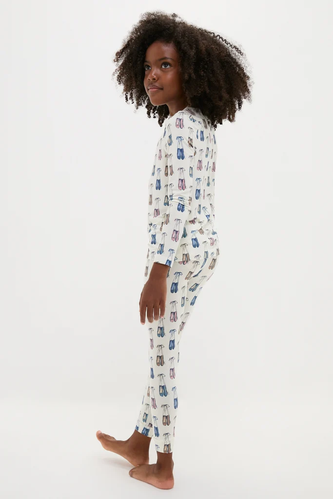 Ballet Slippers Kids Bamboo Pj Set - Image 3