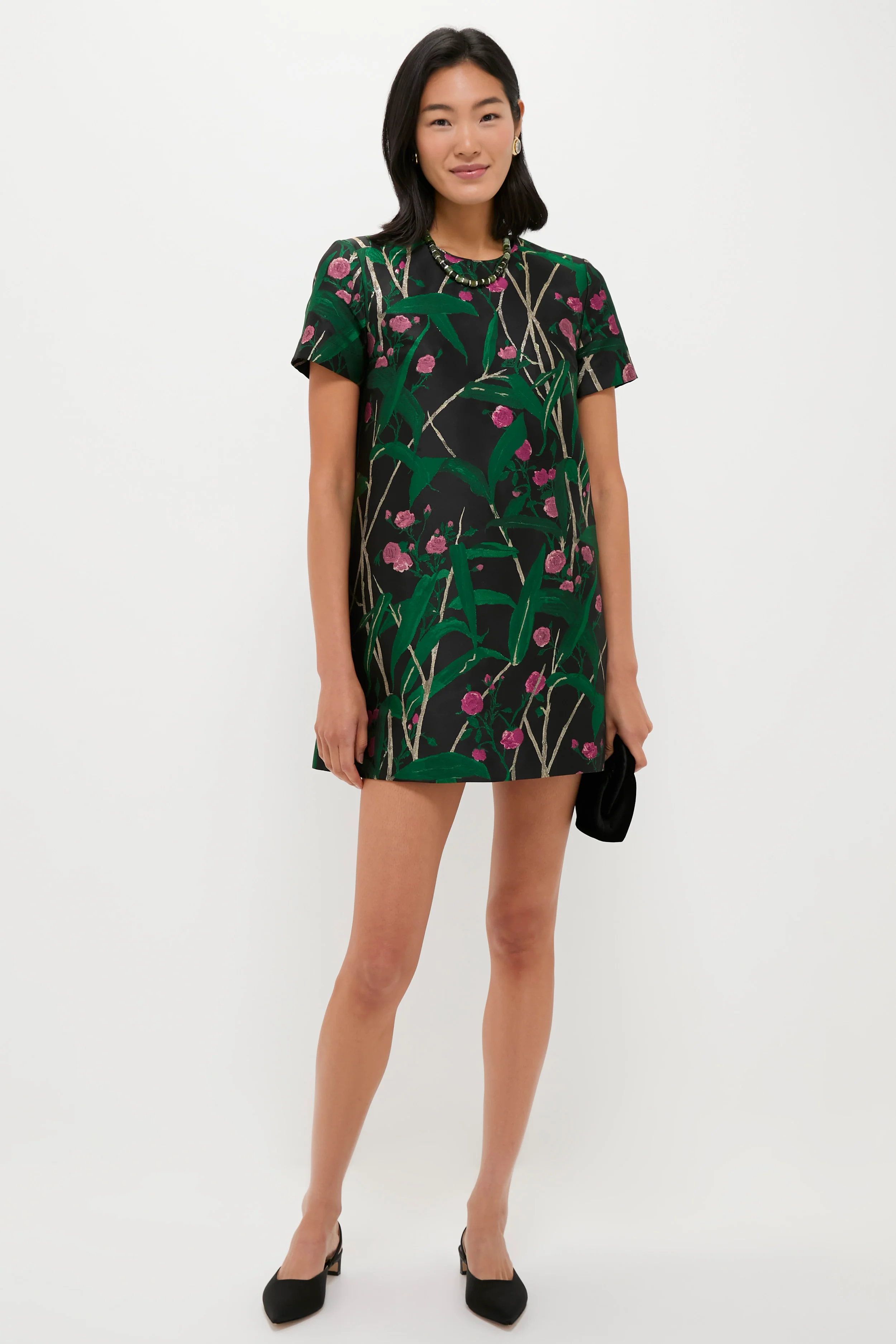 Bamboo Jacqaurd Mini Swing Dress - Image 2