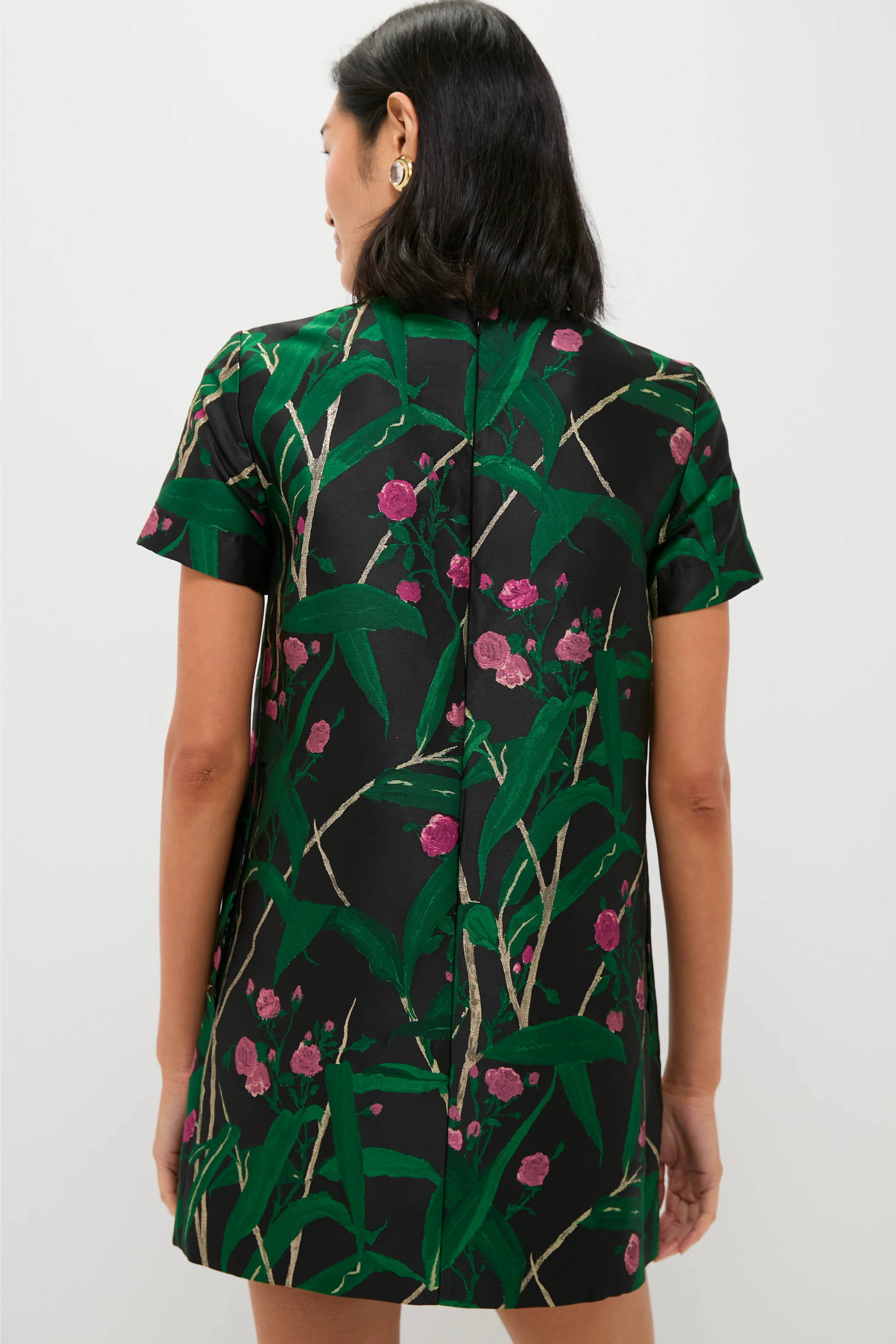Bamboo Jacqaurd Mini Swing Dress - Image 4